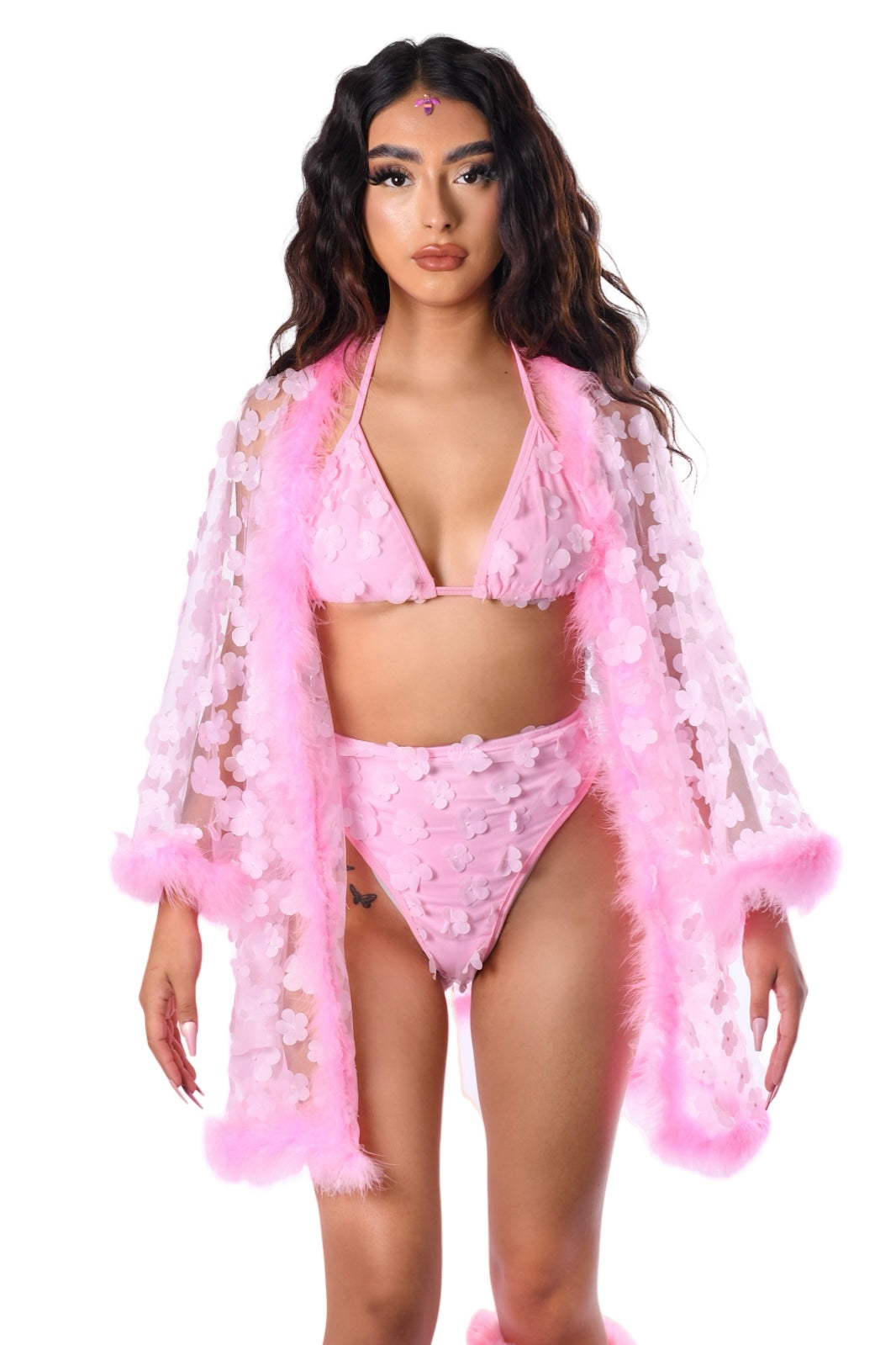 FULL OUTFIT Fuzzy 3D Set - Cotton Candy