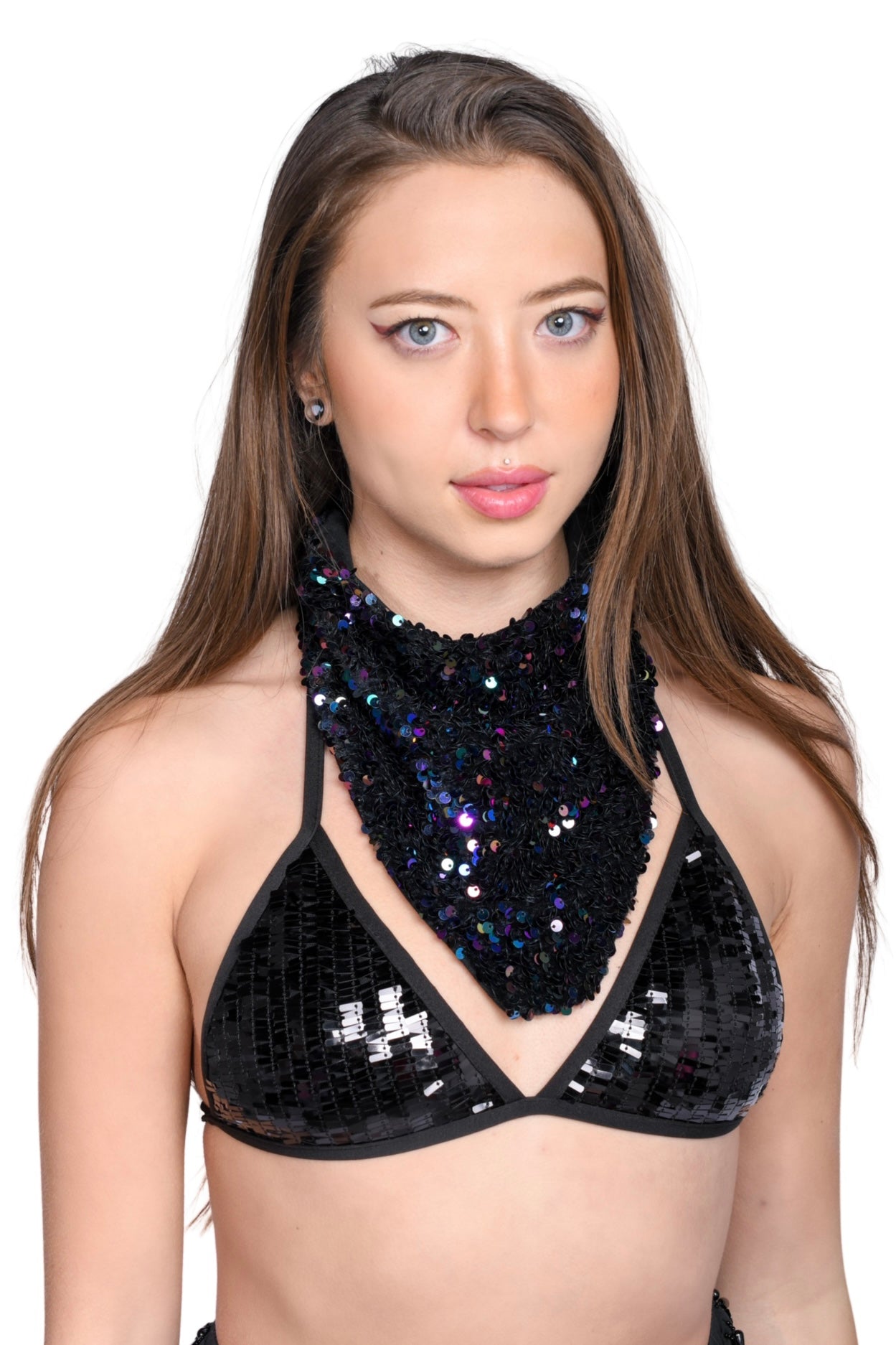 Bandana & Face Mask- Shimmer Black