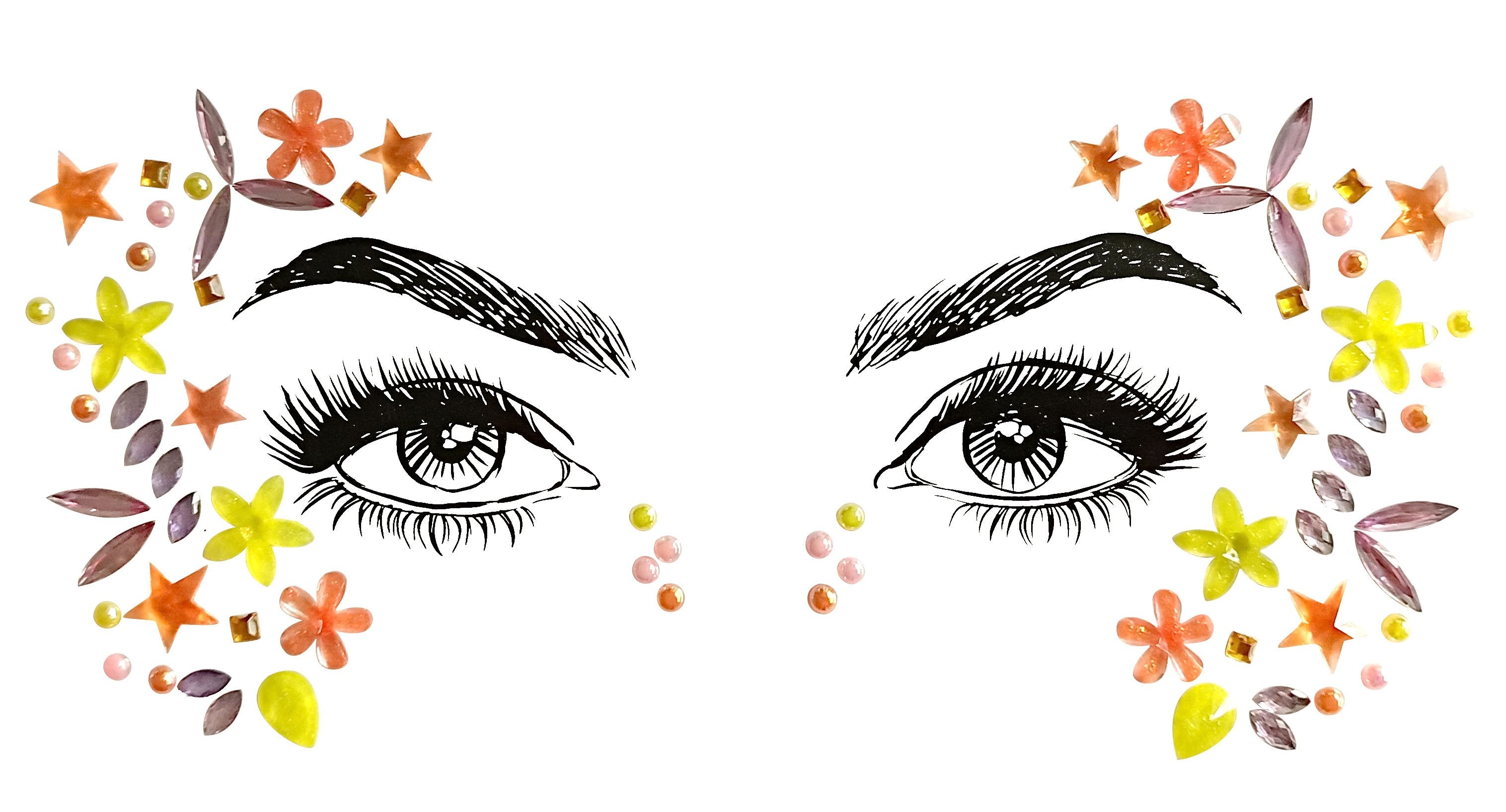 Playful Nature Rhinestone Crystal Face Jewels