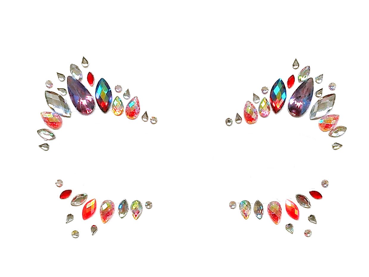 Strawberry Rhinestone Crystal Face Jewels