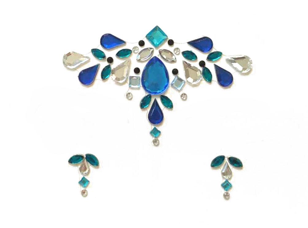 Deep Ocean Rhinestone Crystal Face Jewels