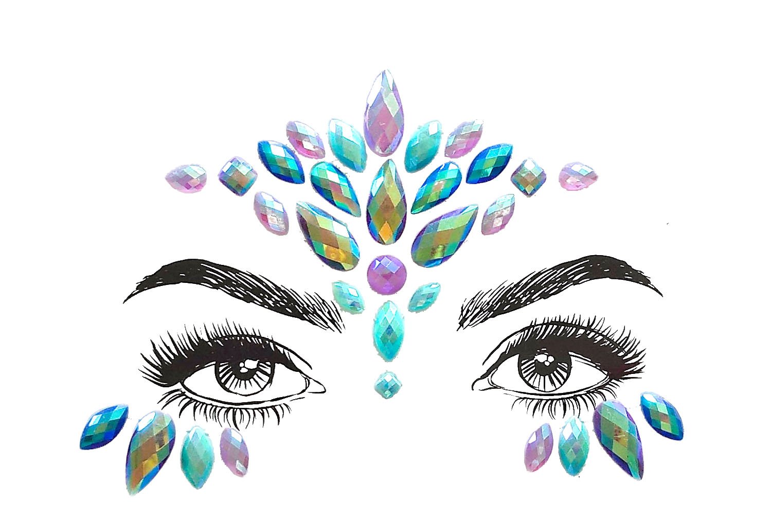 Mermaid Soul Rhinestone Crystal Face Jewels