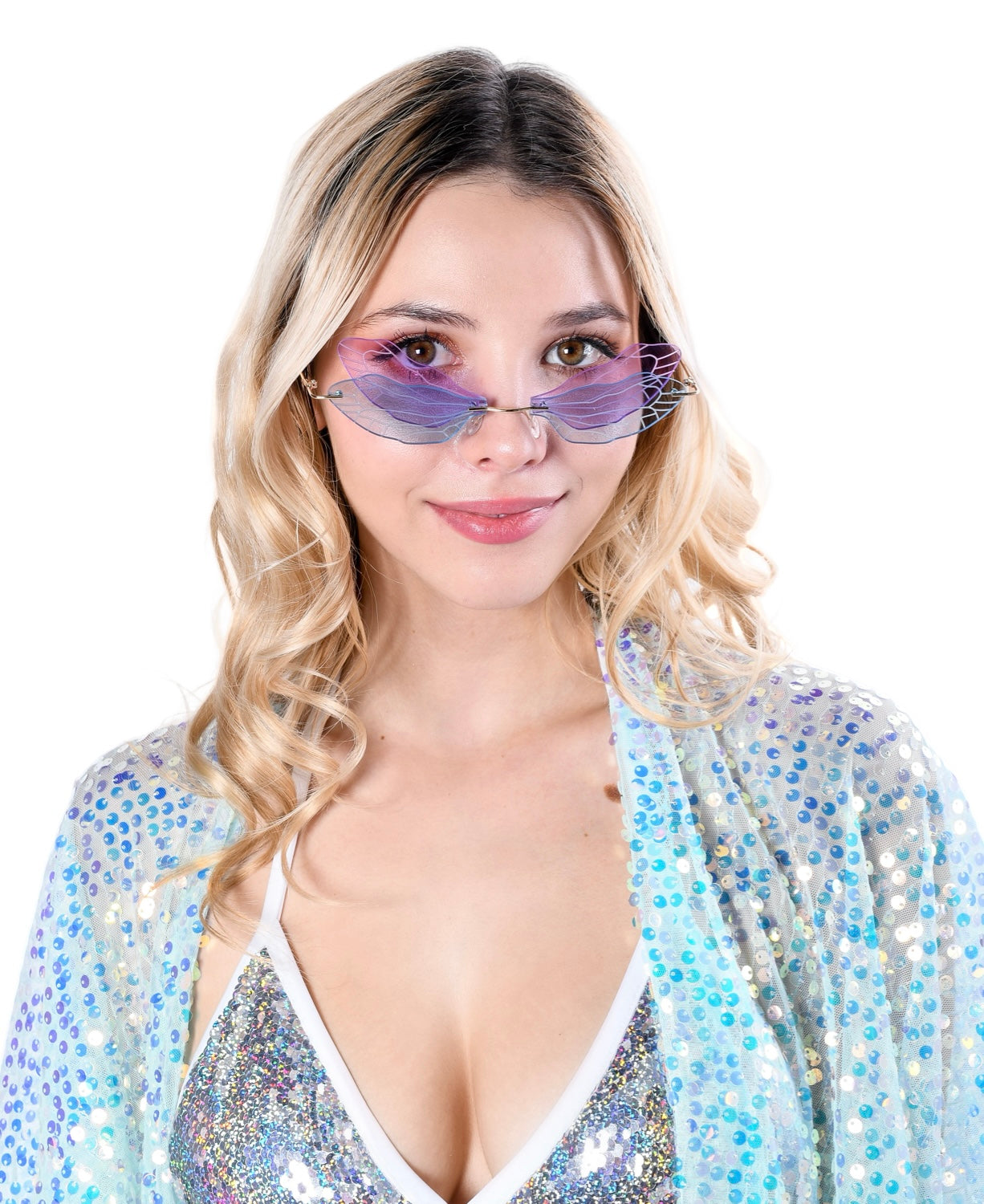 Pink/Purple Butterly Sunglasses