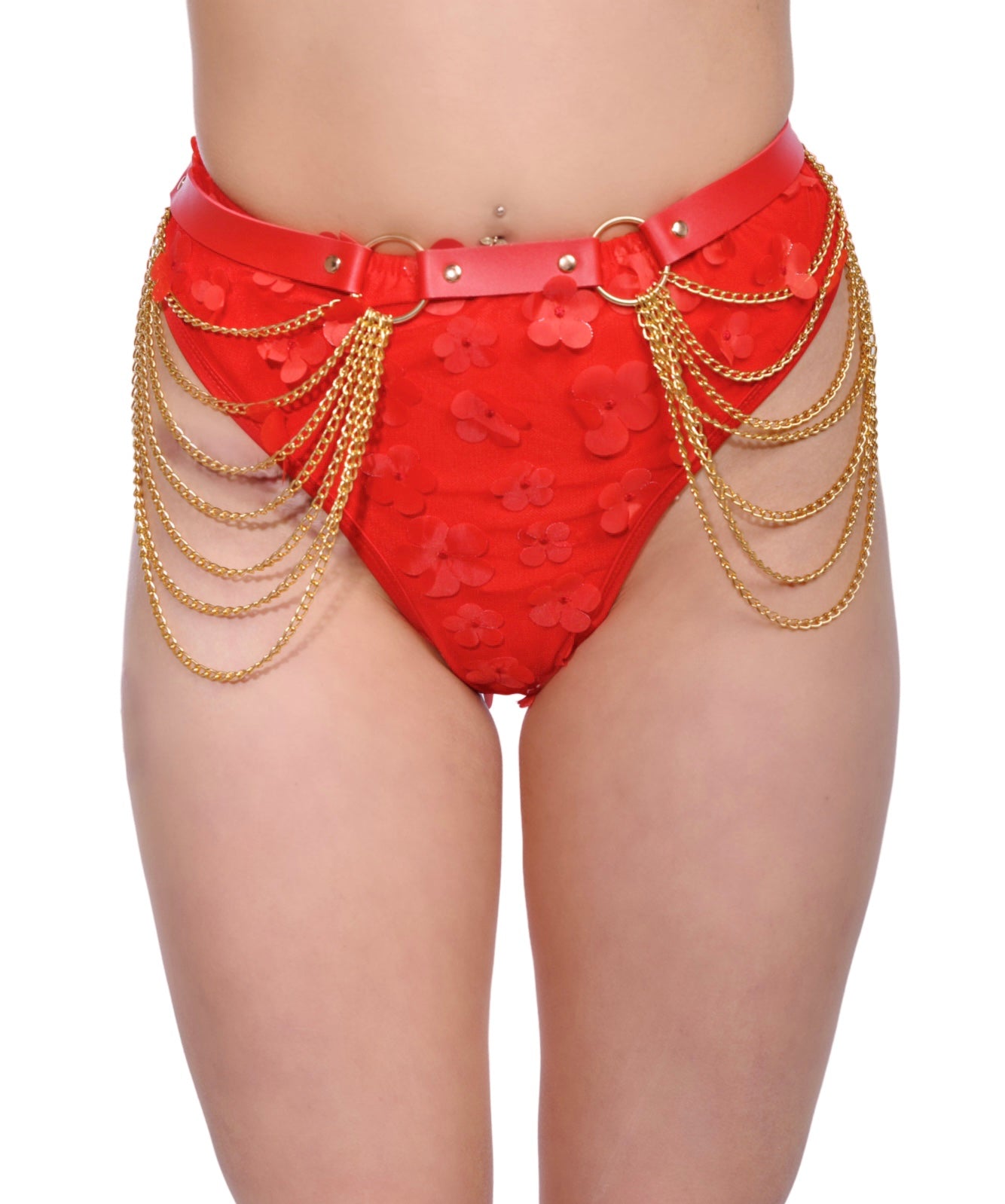 Red/Gold Harness Belt