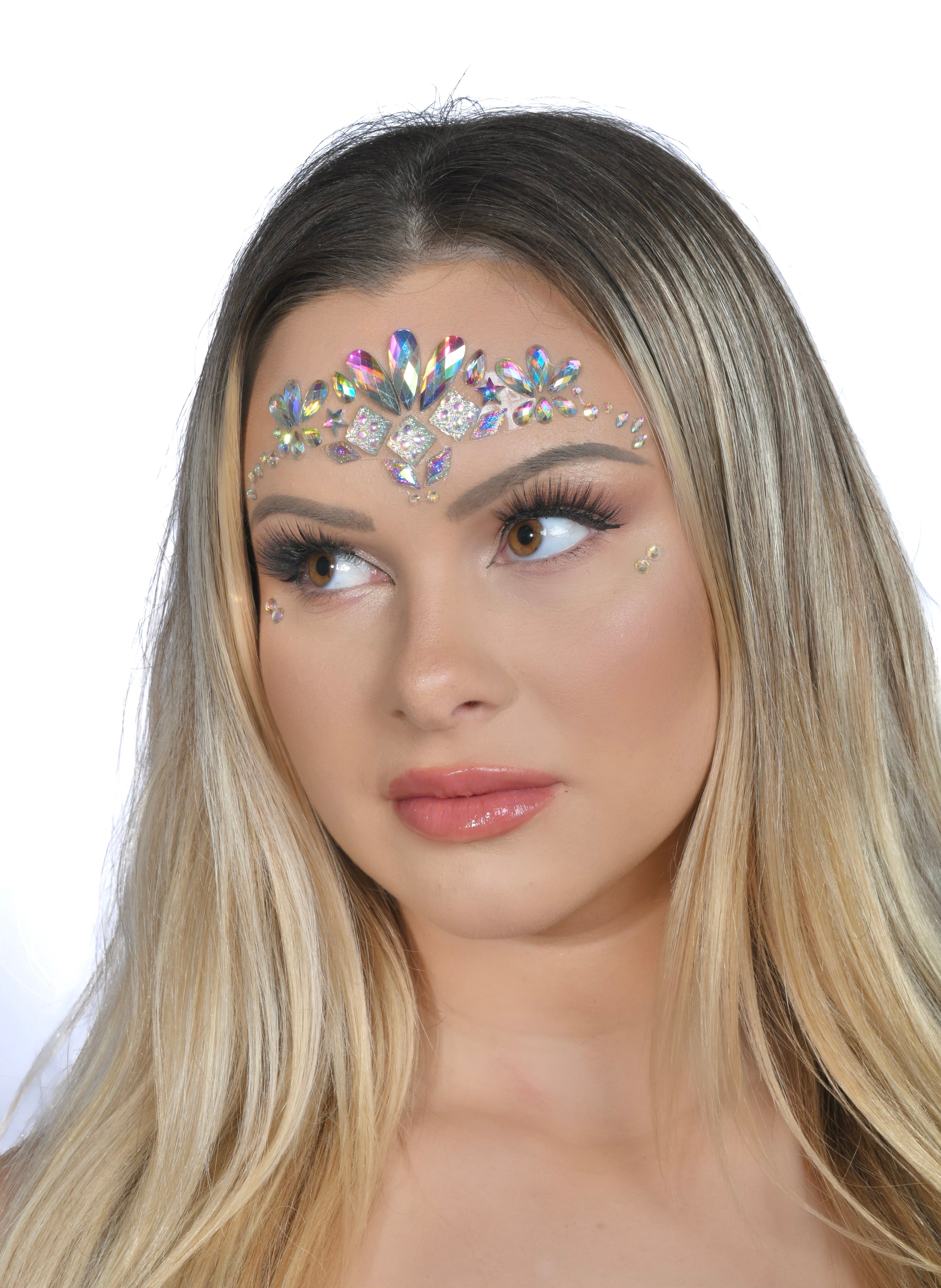 Iridescent Rhinestone Crystal Face Jewels