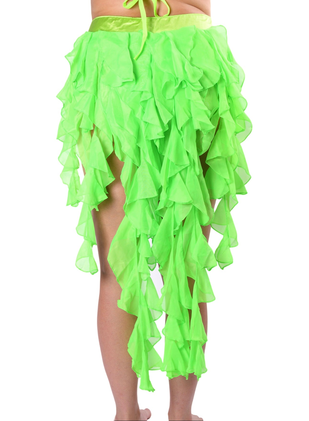 Neon Lime Long Wrap Skirt