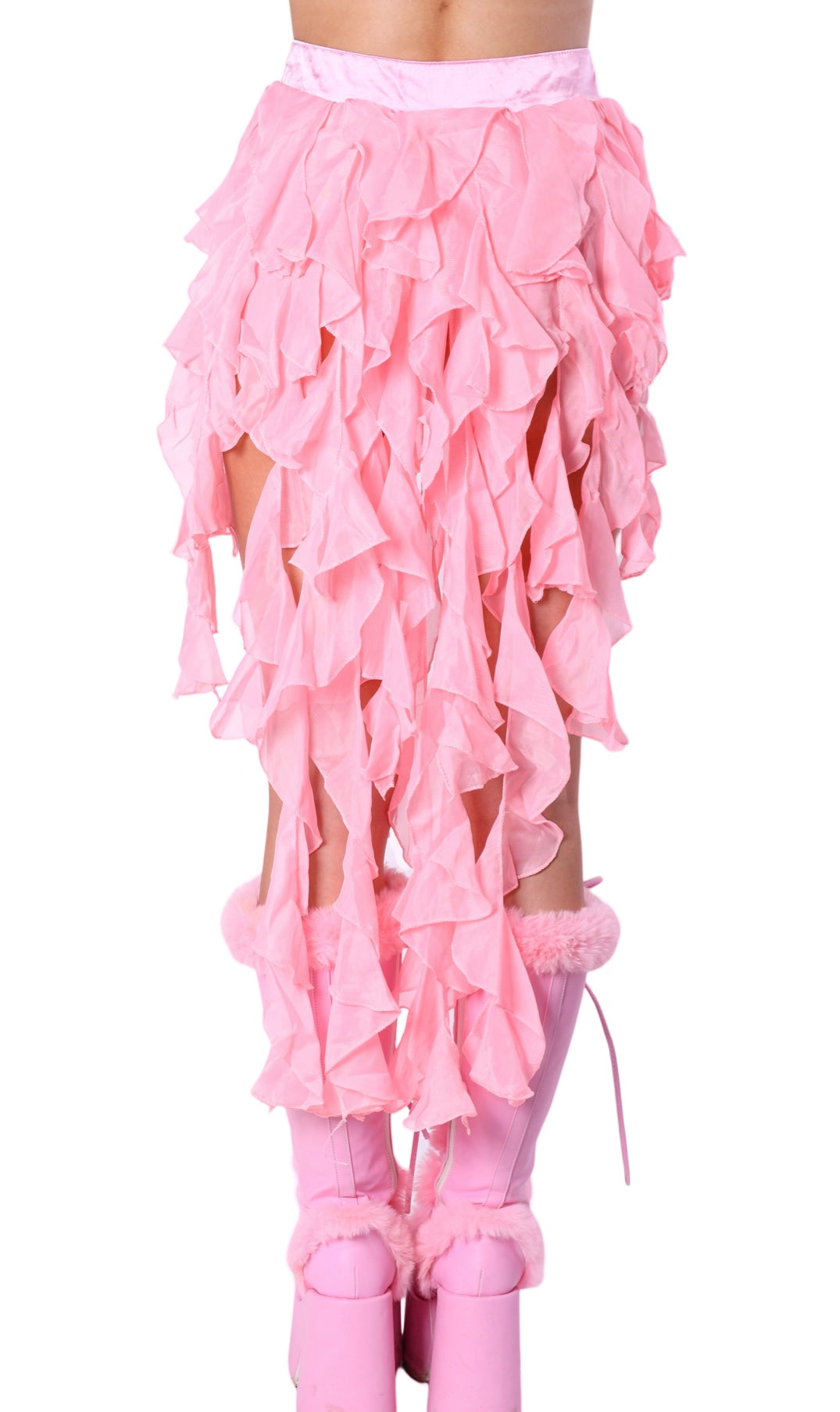Baby Pink Long Wrap Skirt