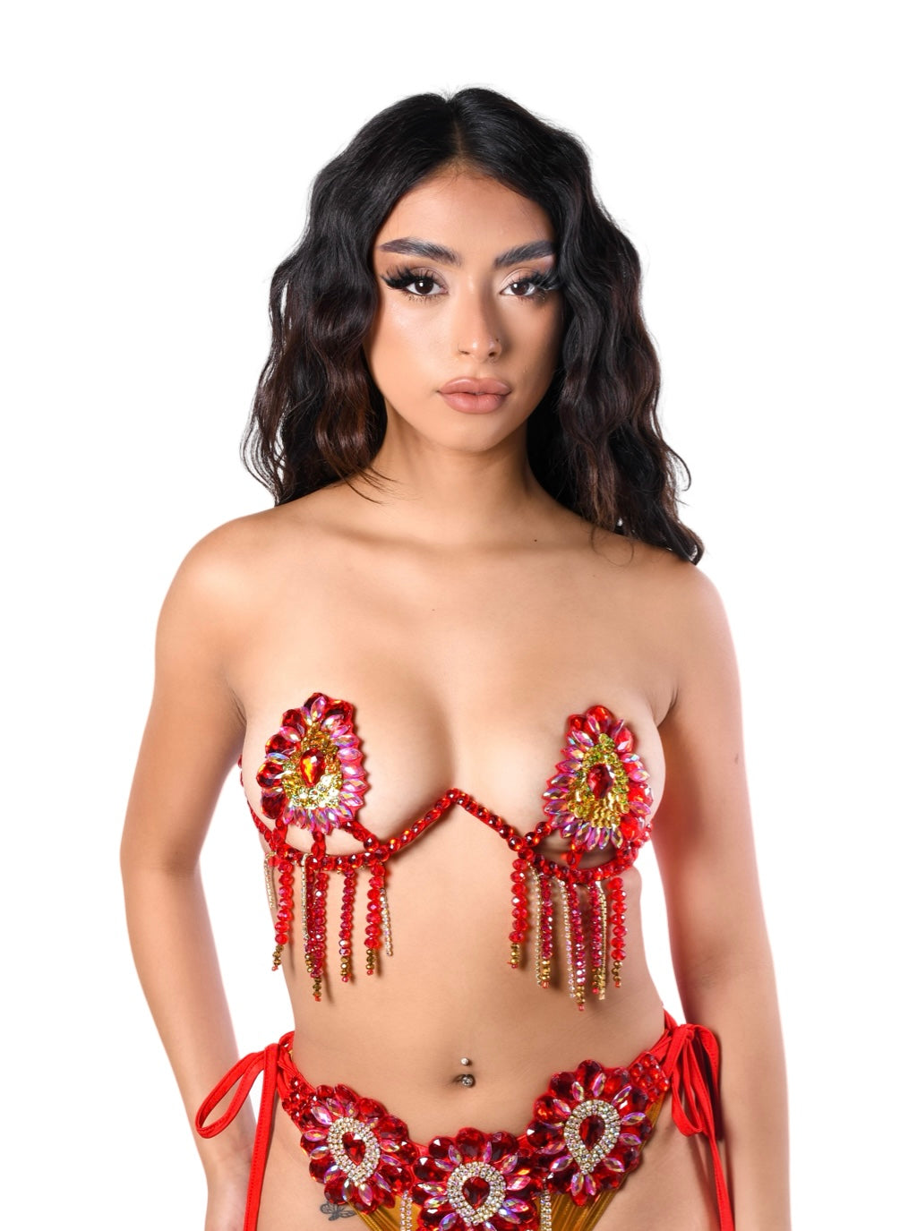 Red Magnolia Carnival Bra Top