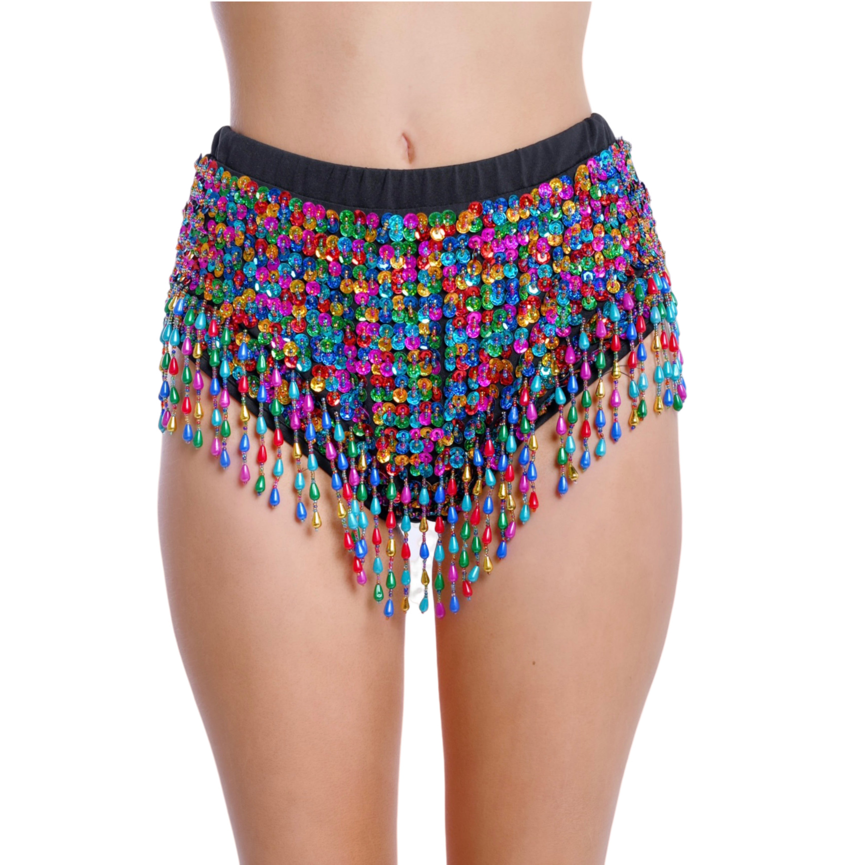 Hand Stitched Sequin High Waisted Bottoms- Lucky Charms