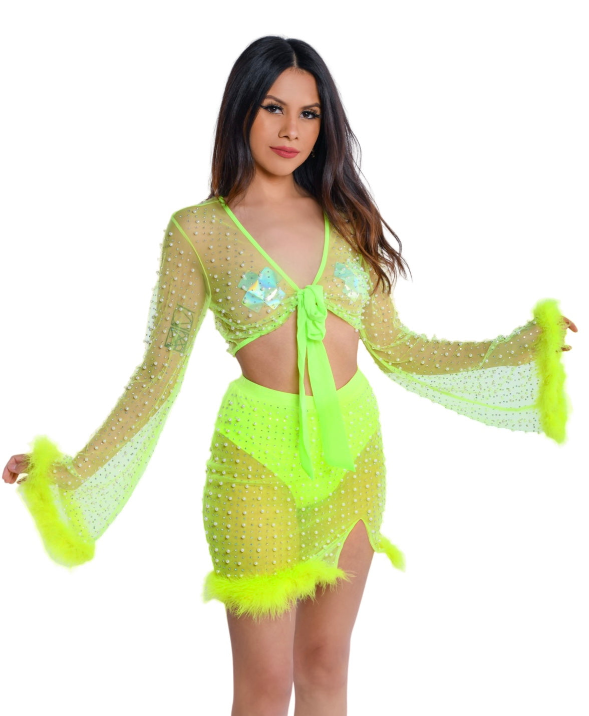 Neon Pearl Mesh Set