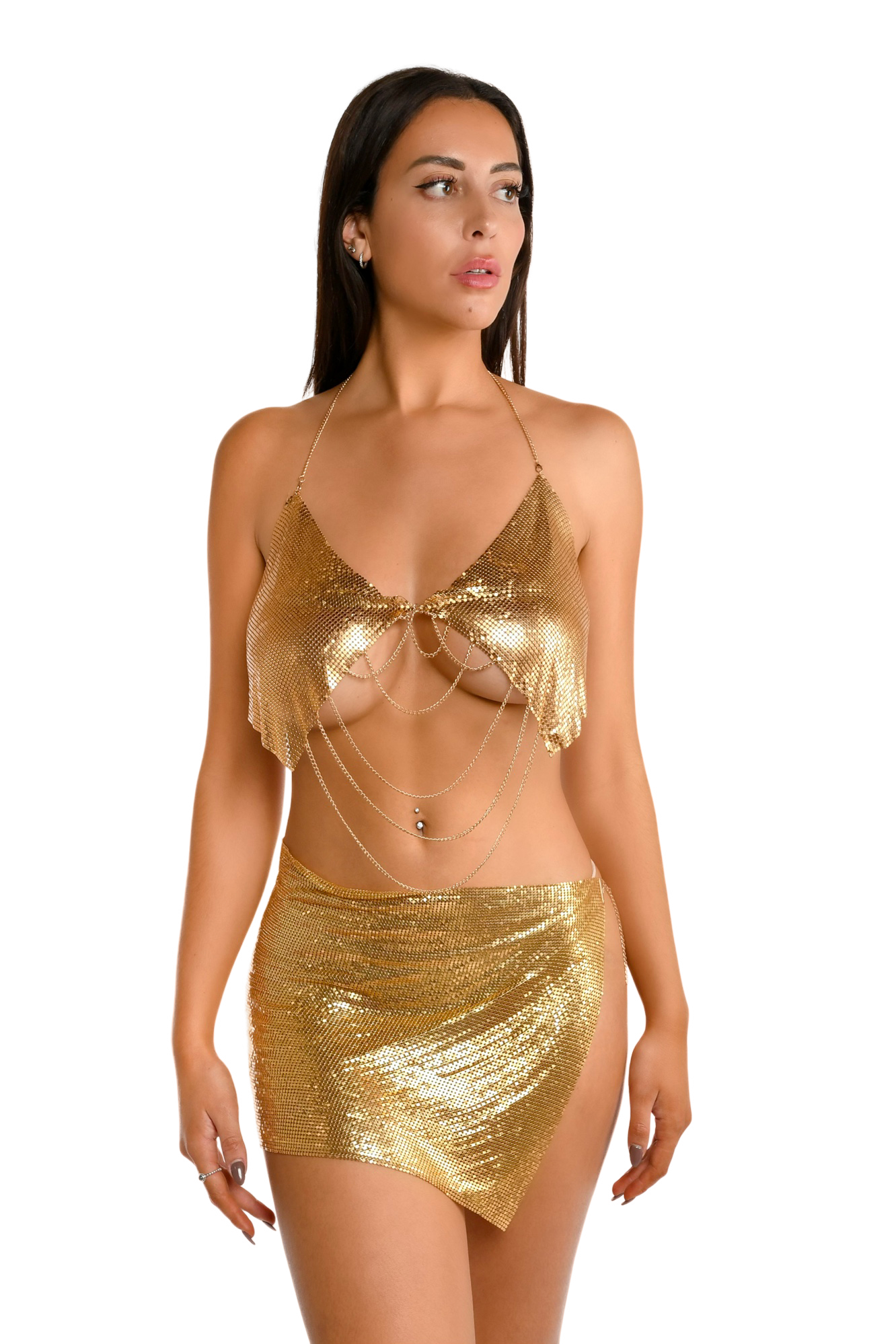 Gold Sun Goddess Metallic Top