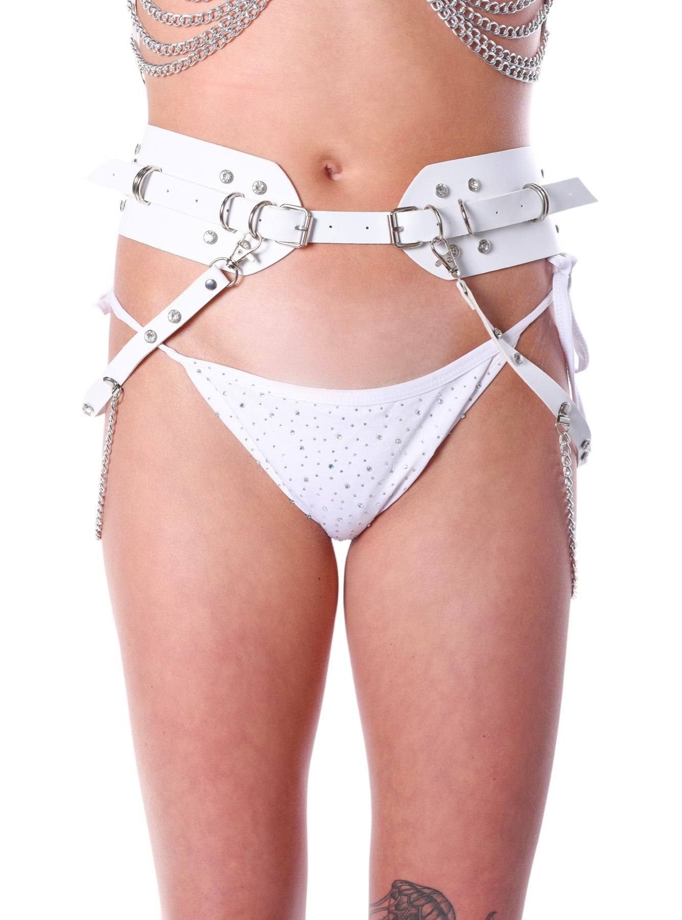 White Burner Harness Belt