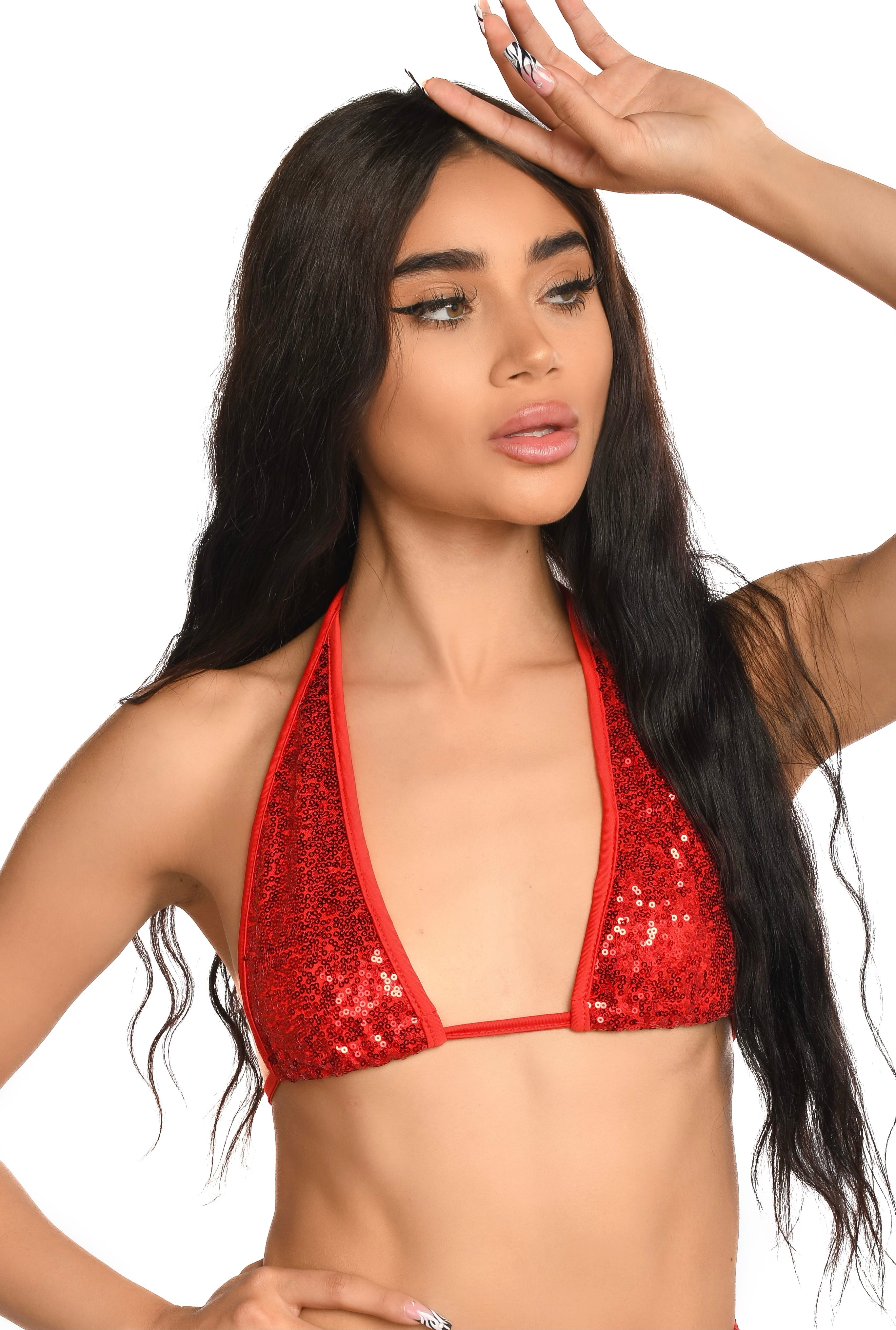 Ruby Goddess Sequin Top
