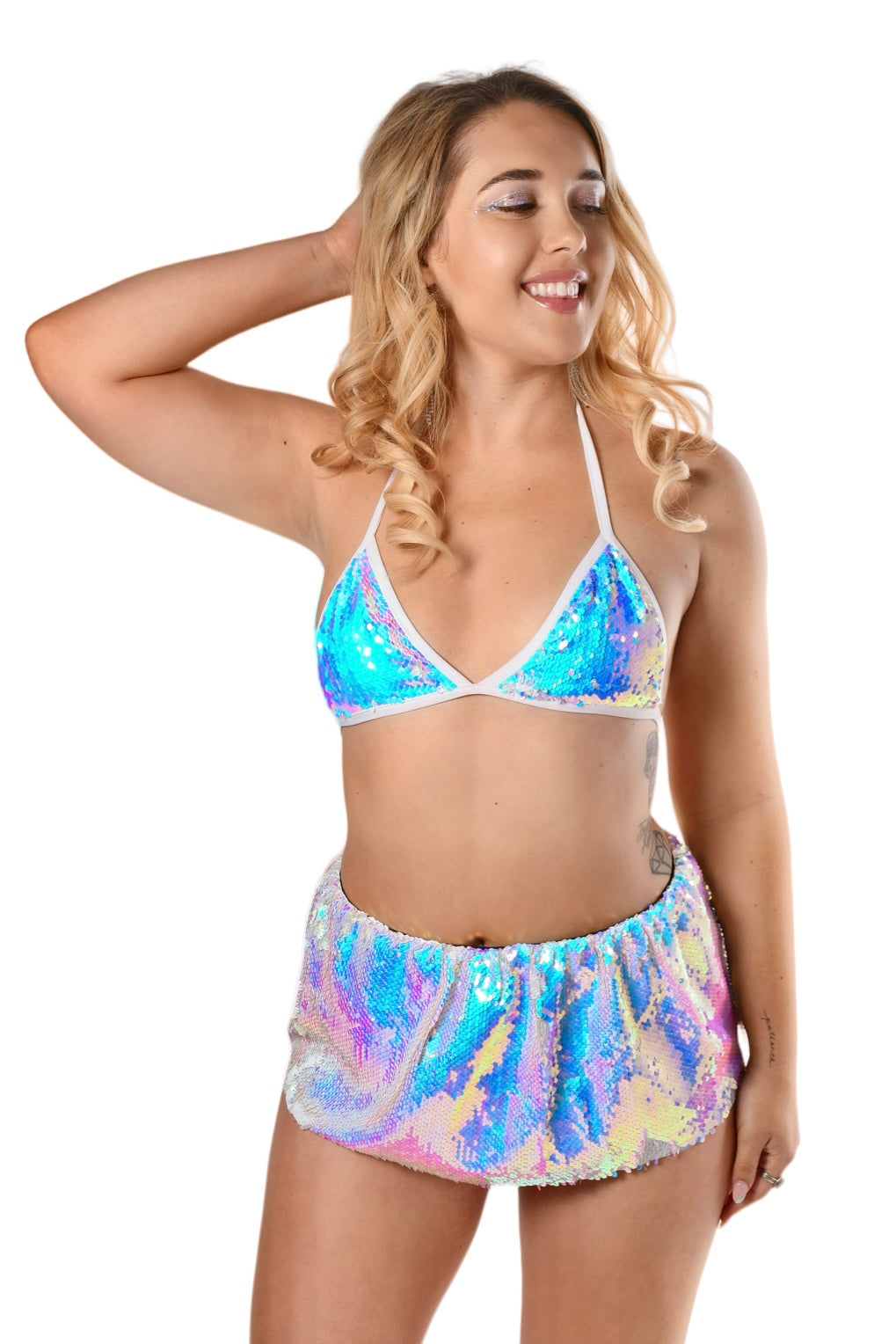 Cosmic Girl Sequin Set (Bra + Skirt)