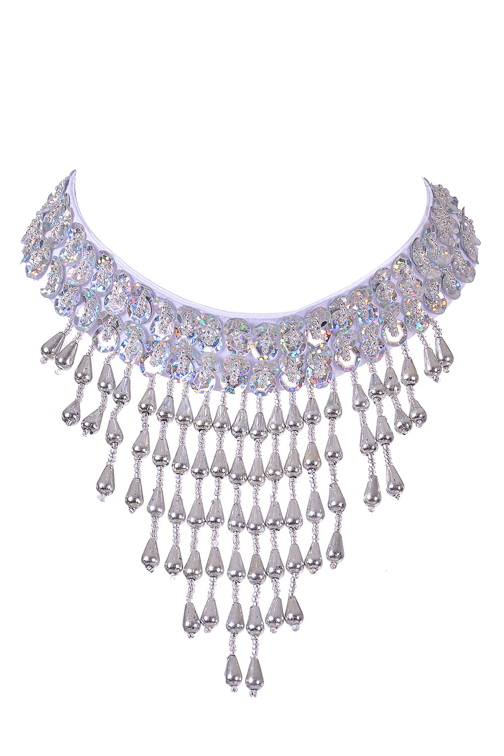 Hand Stitched Sequin Choker/Necklace - Moonlight