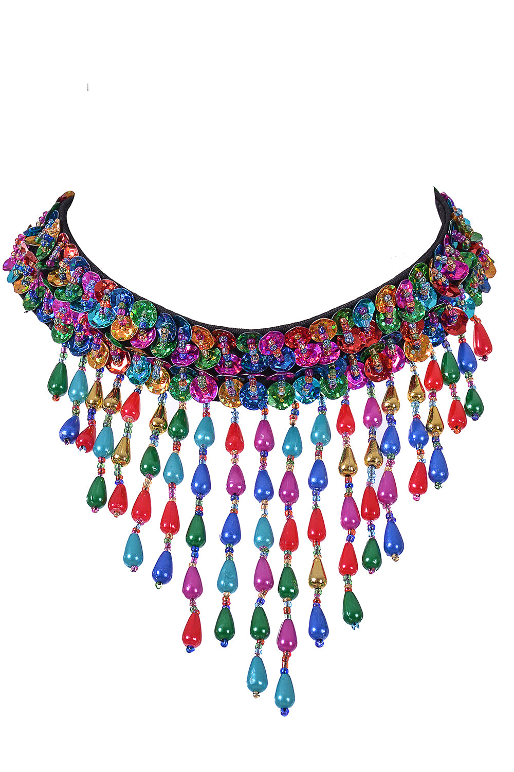 Hand Stitched Sequin Choker/Necklace - Lucky Charms