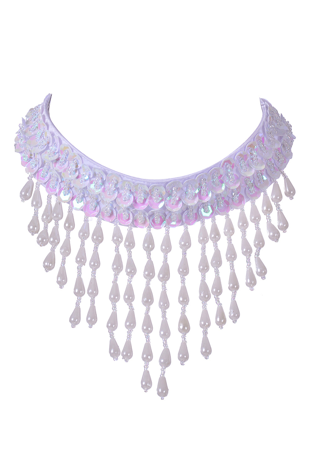 Hand Stitched Sequin Choker/Necklace - Techno Doll