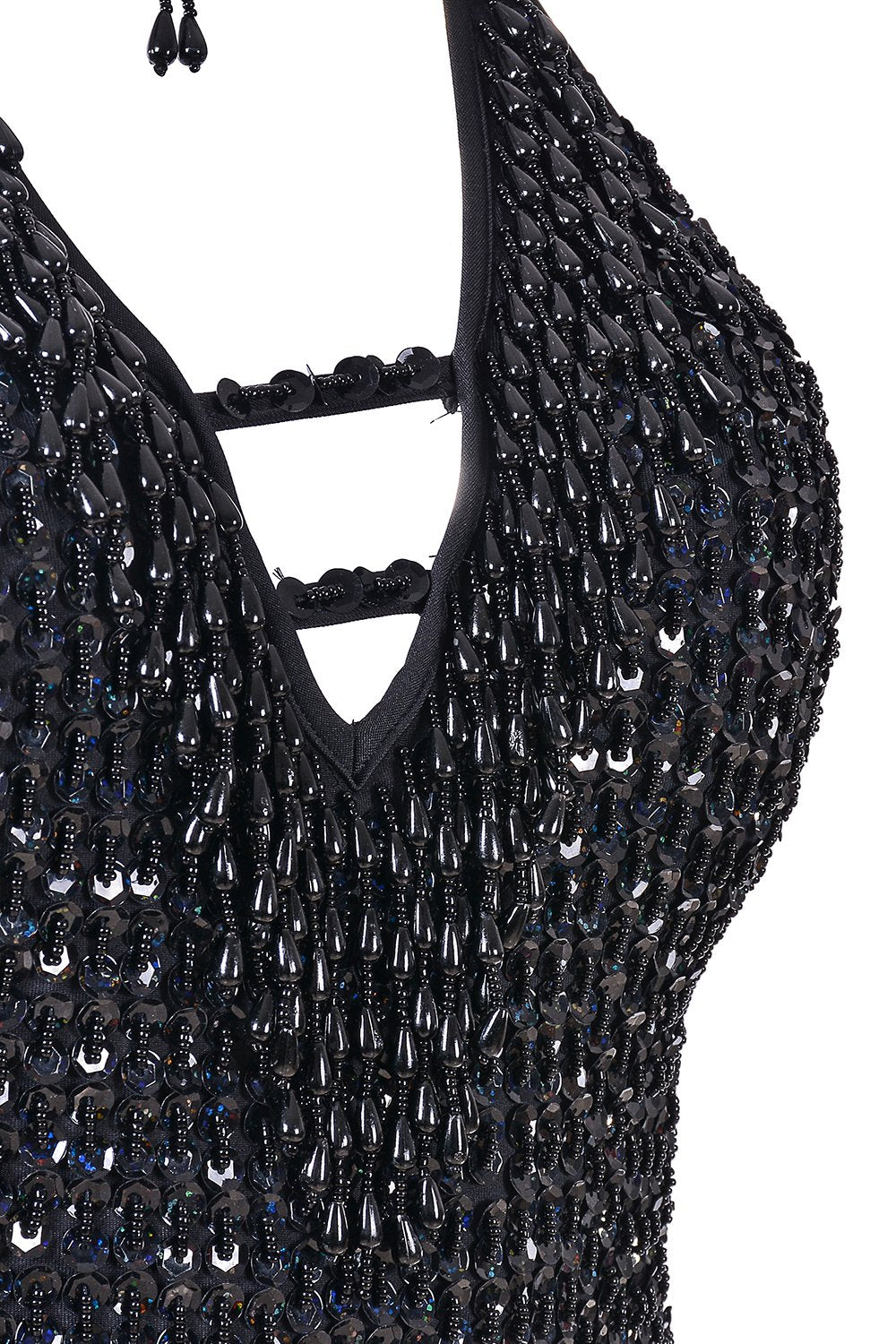 90s Glittery Black Bodysuit (S) — Holy Thrift