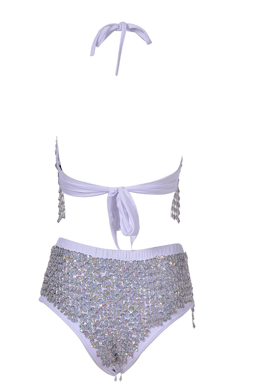 Hand Stitched Sequin High Waisted Bottoms- Moonlight