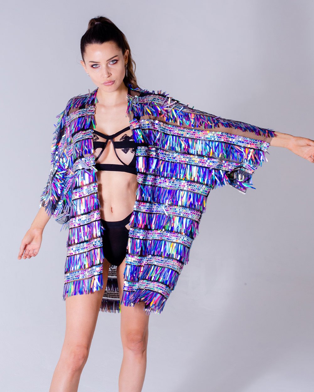 Disco Sequin Kimono - Parade