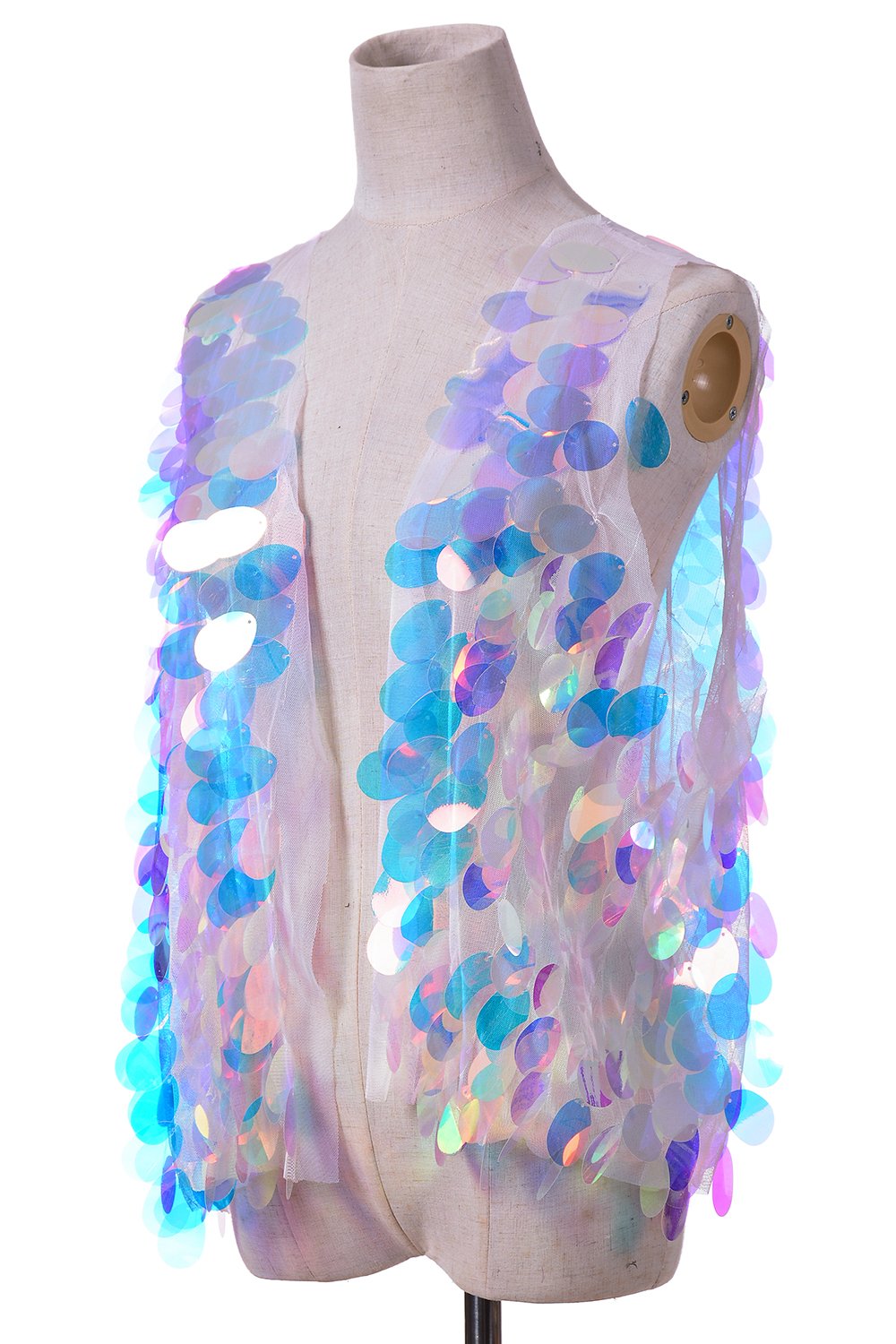 Iridescent Unicorn Tears Sequin Vest