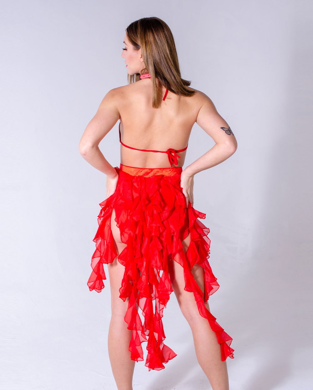 Burner Gal Red Long Skirt