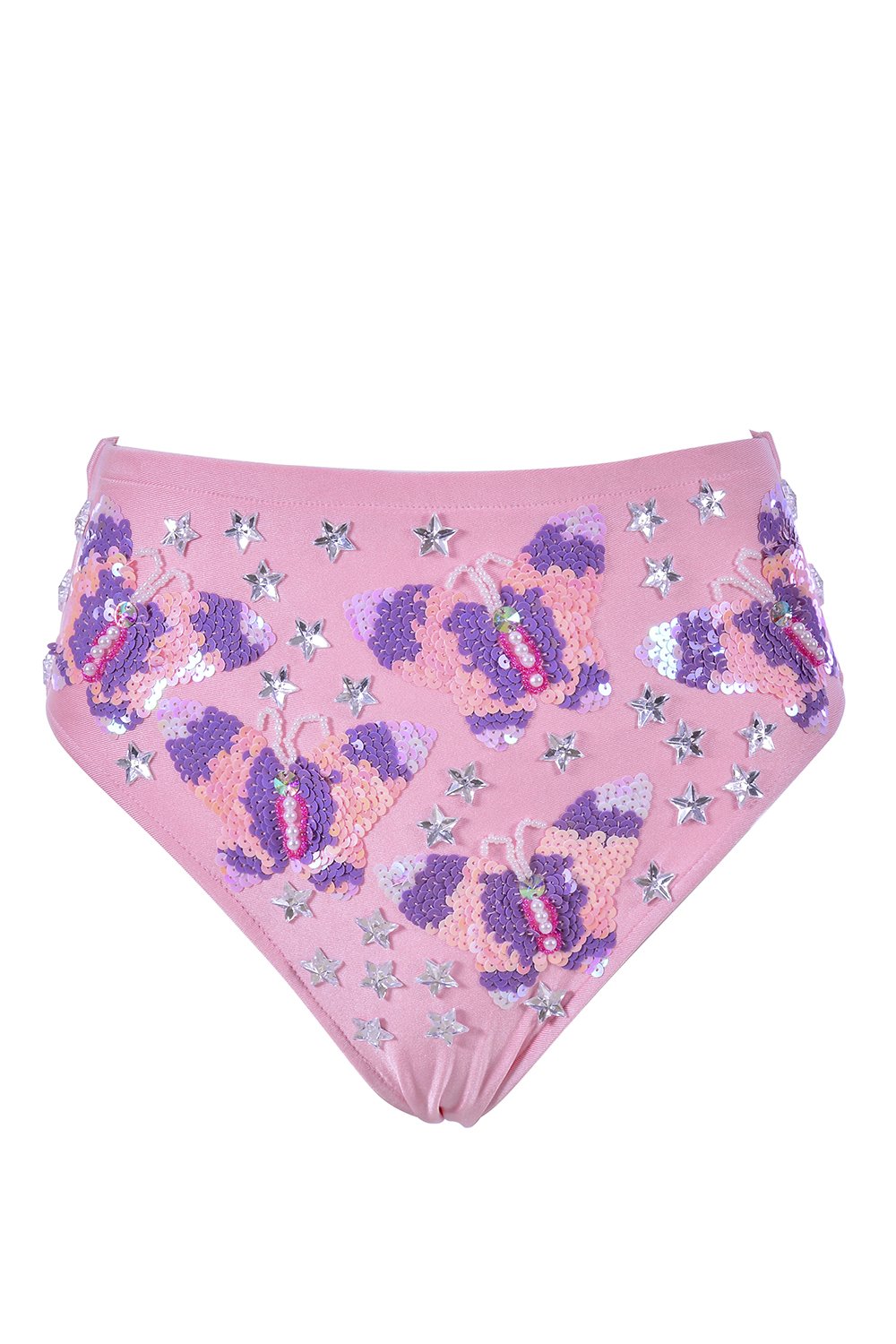 Hand Stitched Sequin Bottom-Pink Butterfly Dream
