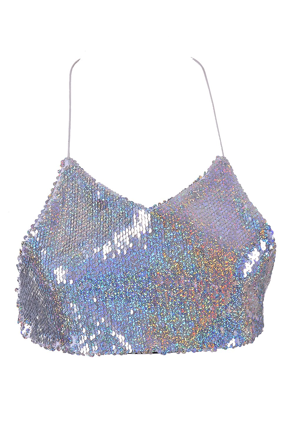 Reversible Sequin Top & Halter Top - Holographic