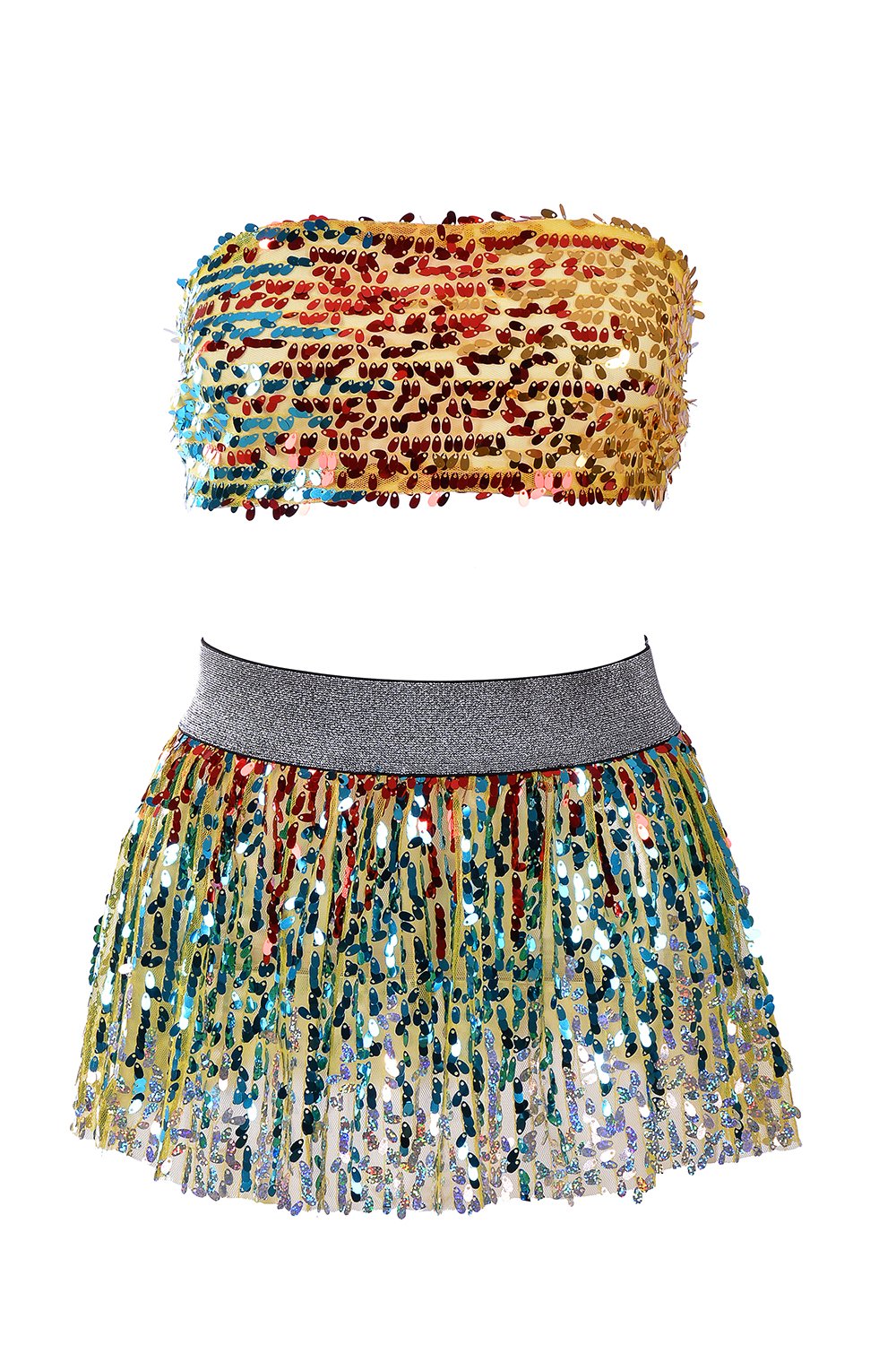 Palace Queen Sequin Set (Tube Top + Skirt)