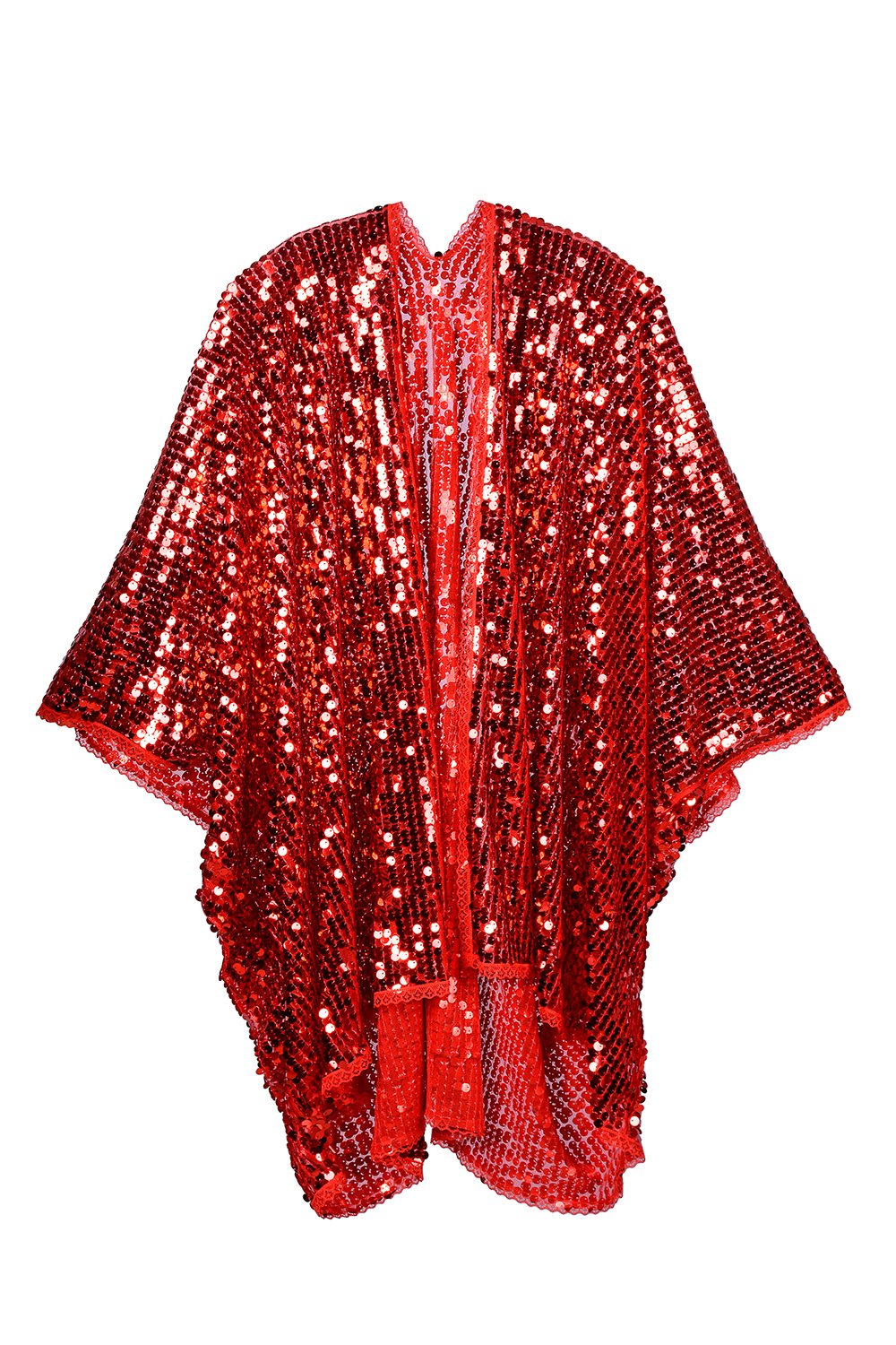 Disco Sequin Kimono - Ruby