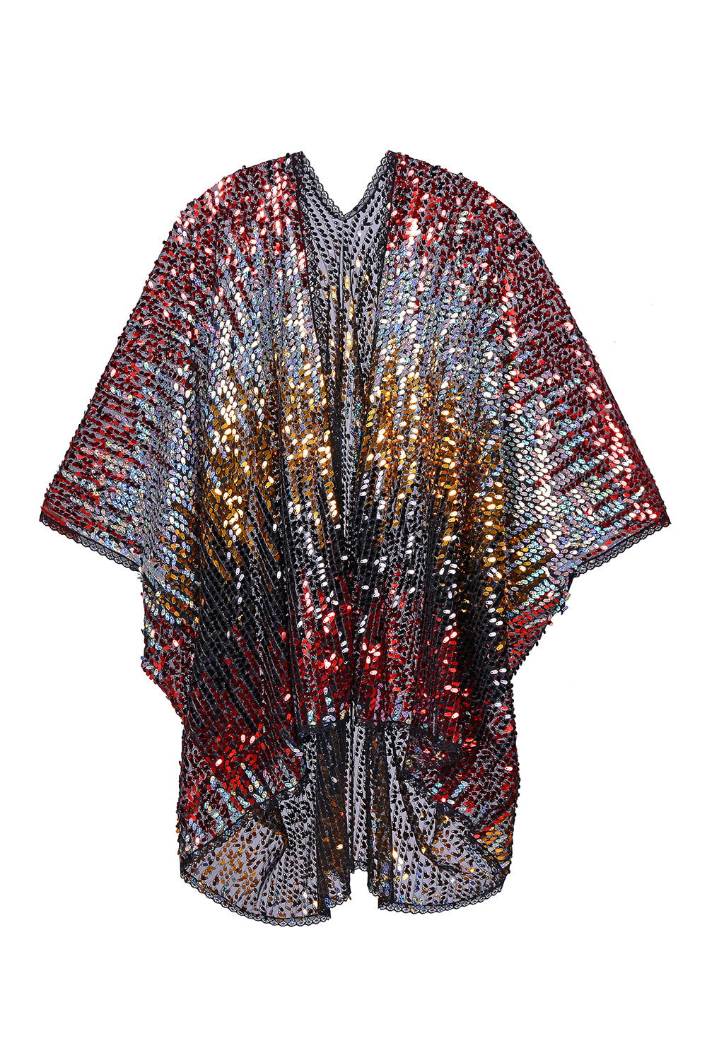 Iridescent Disco Sequin Kimono - EDM Rave Fashion & Festival Clothing ...