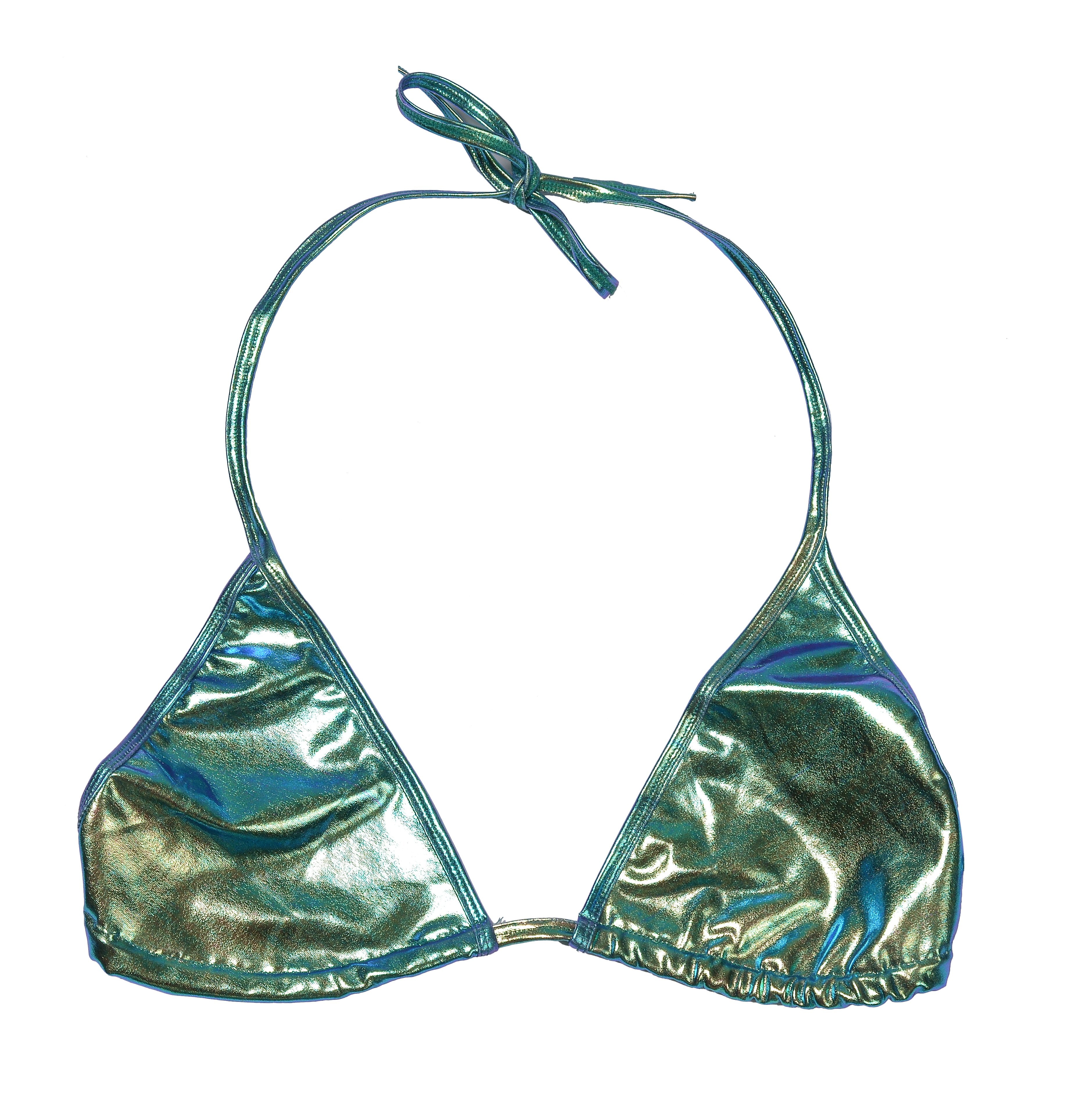 Holographic Bra Bikini Top - Poison Ivy