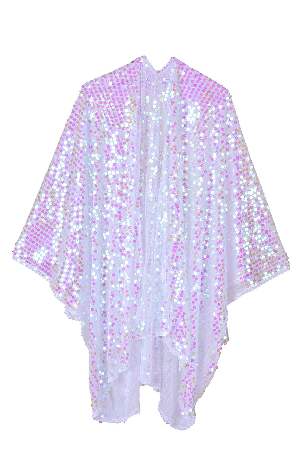 Disco Sequin Kimono - Pink Iridescent