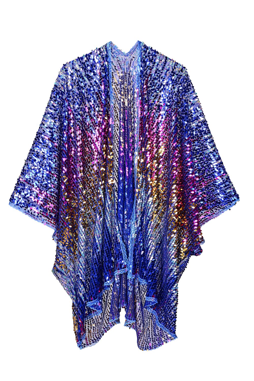 Disco Sequin Kimono - Royal Blue