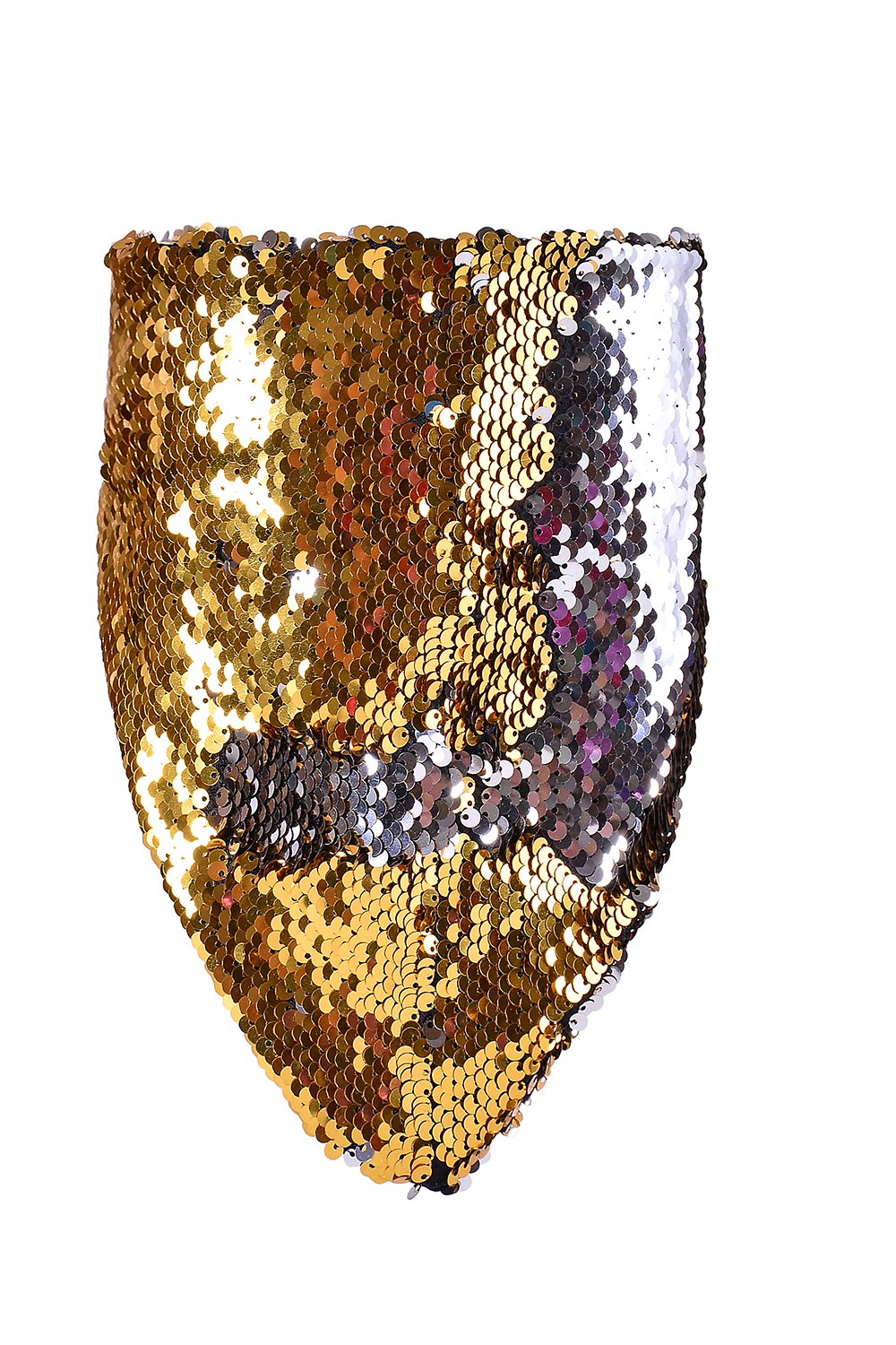 Sequin Bandana & Face Mask - Silver & Gold