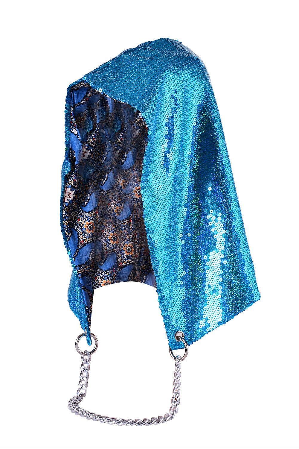 Sequin Hood - Holographic Blue