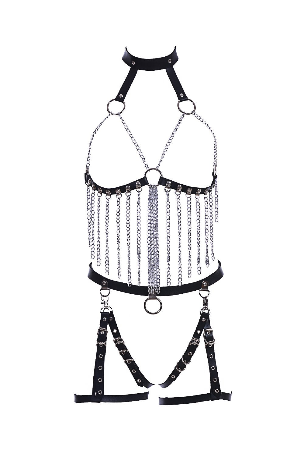 Goth Barbie Vegan Leather Harness Set