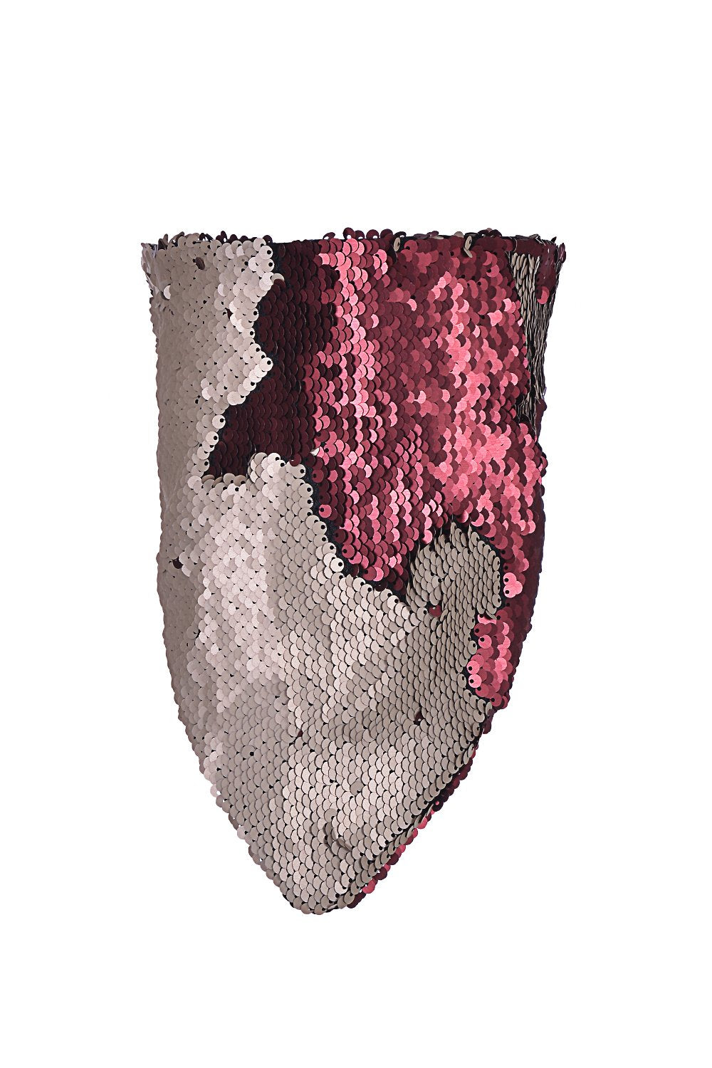 Reversible Sequin Bandana & Face Mask - Sand/Red