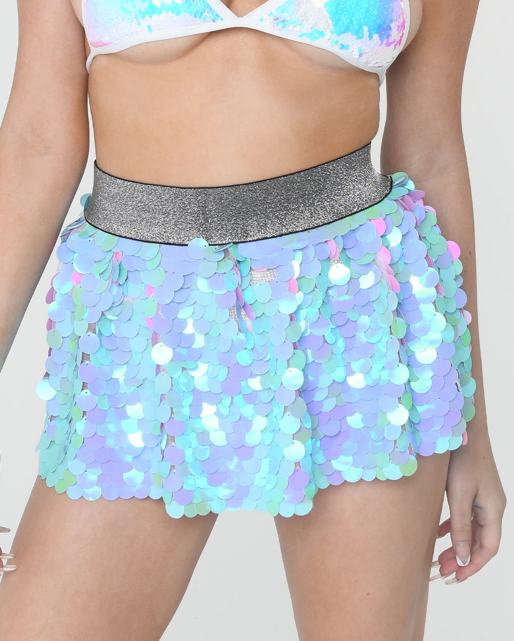 Unicorn Sequin Skirt - Blue