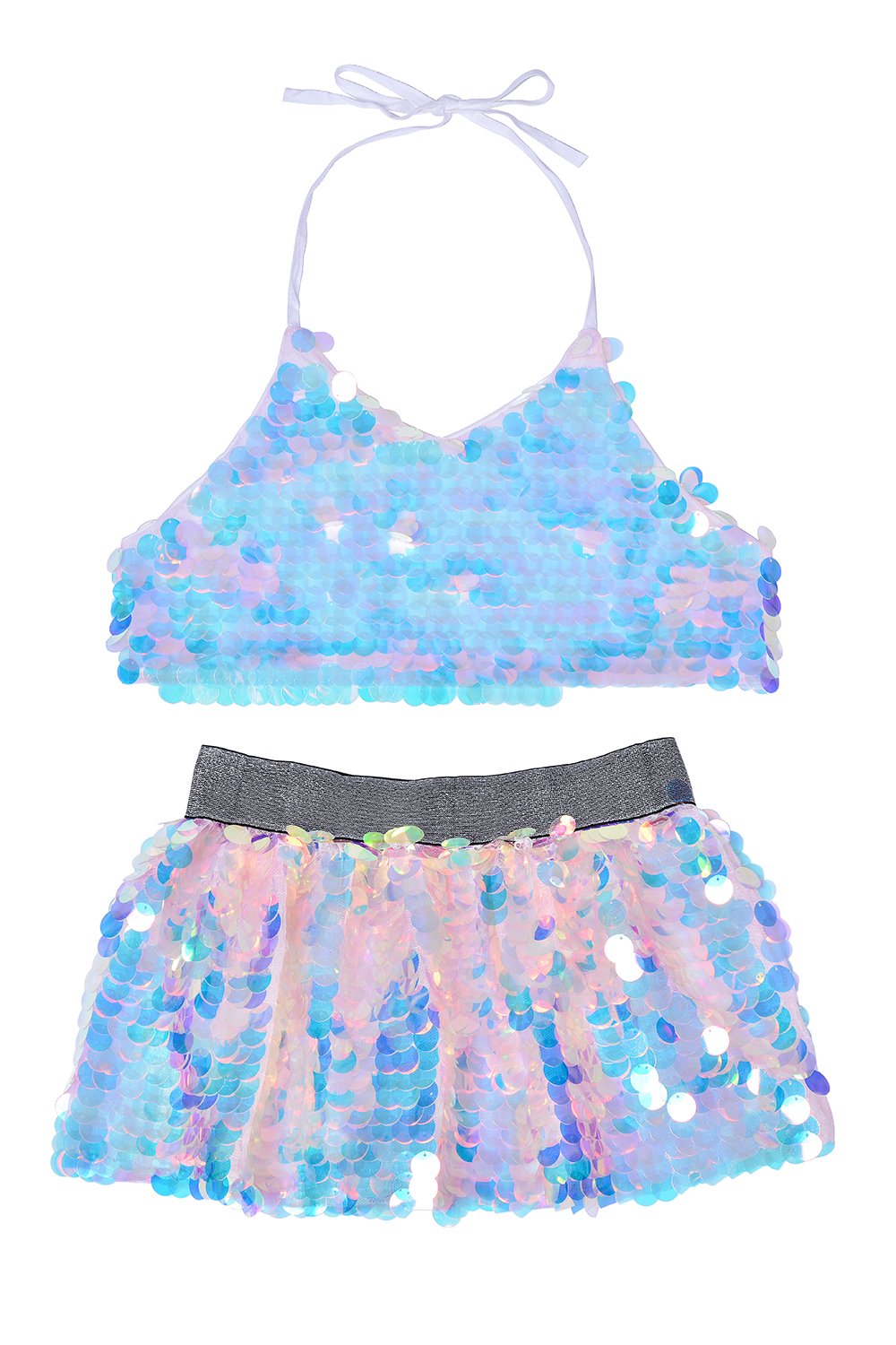 Iridescent Sequin Sequin Skirt Forever 21 STAUD Rebecca Sequin