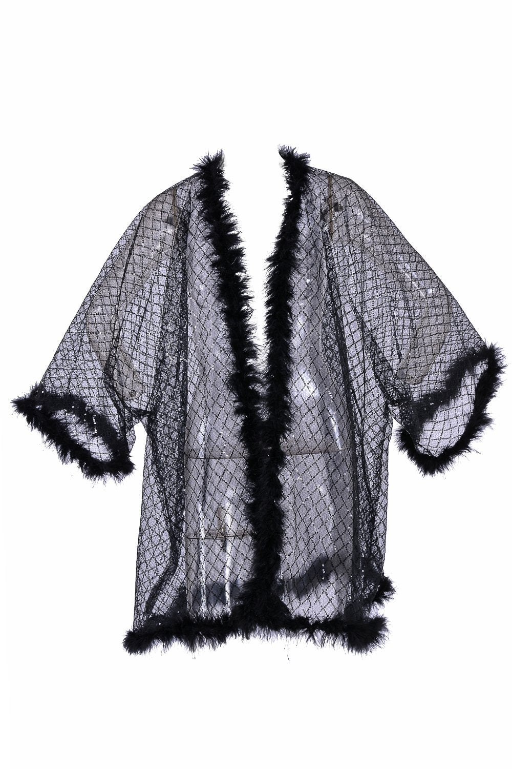 Fuzzy Kimono - Disco Black