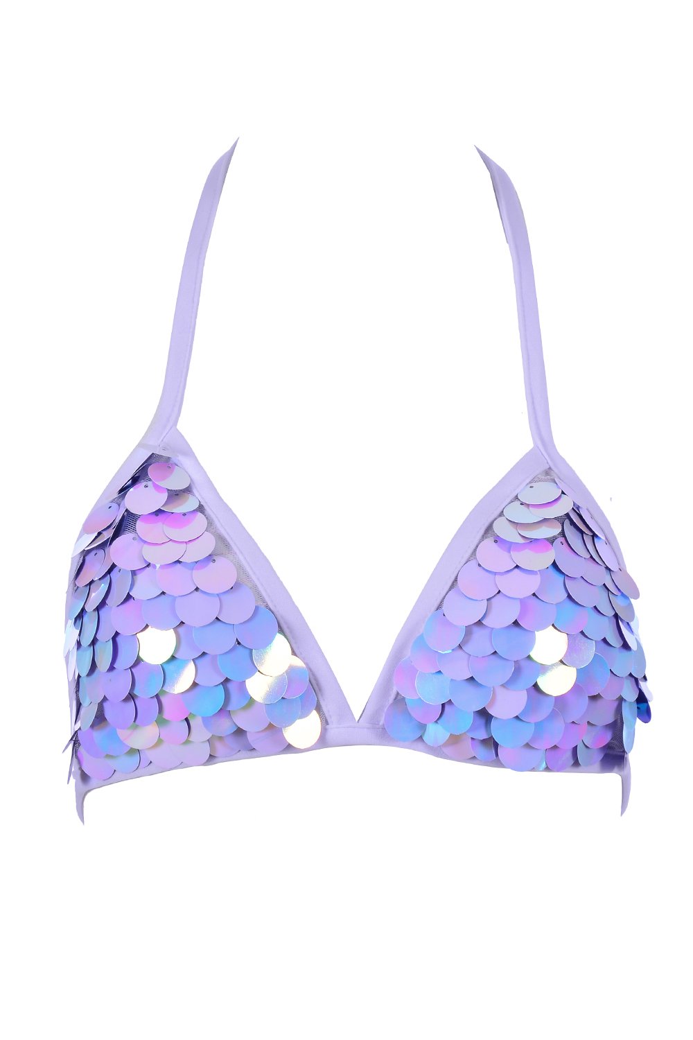 Dark Ocean Sequin Halter Top