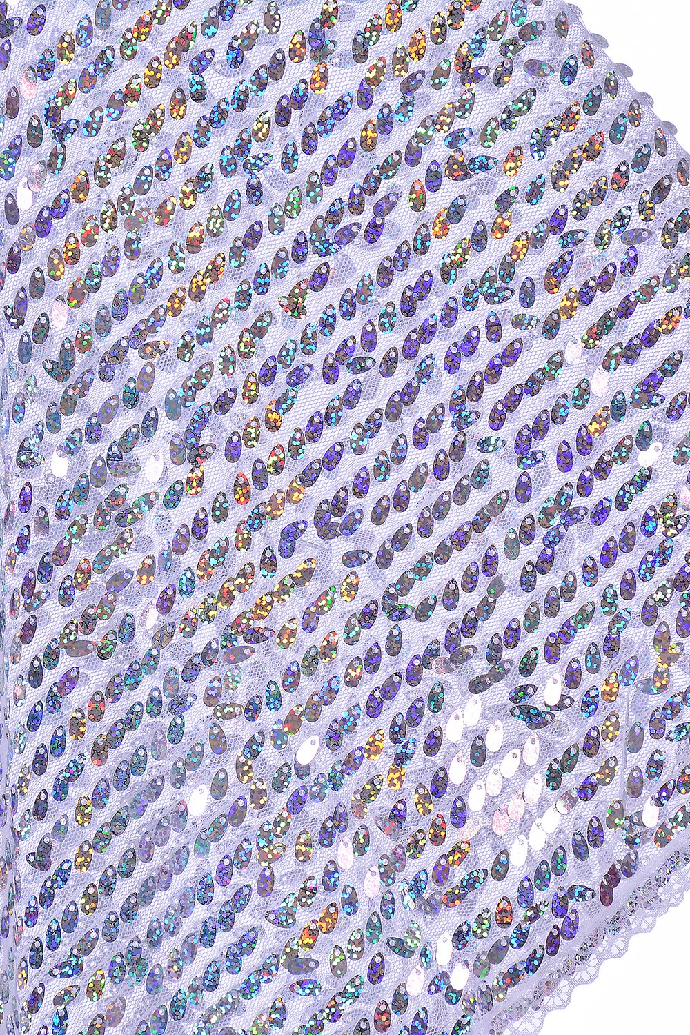 Disco Sequin Kimono - Silver Hologram