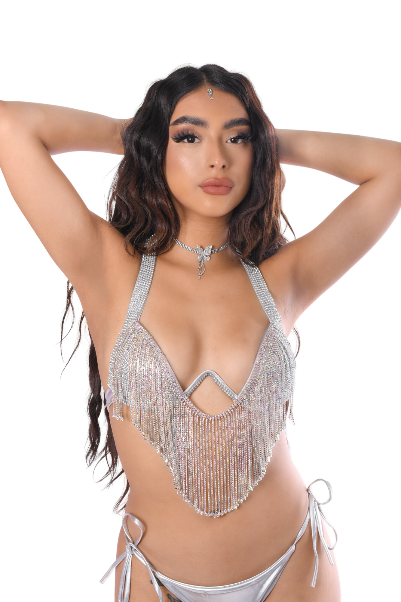 Disco Diamond Tassel Top