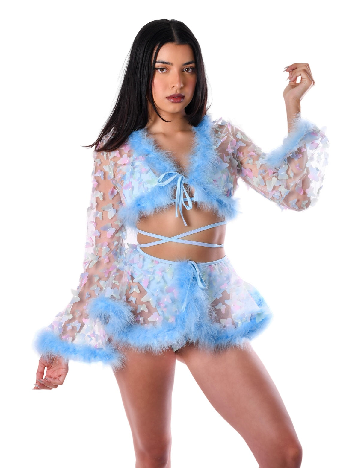 FULL OUTFIT - Turquoise Gem Carnival Set Rave clothes,rave outfits,edc –  THE LUMI SHOP