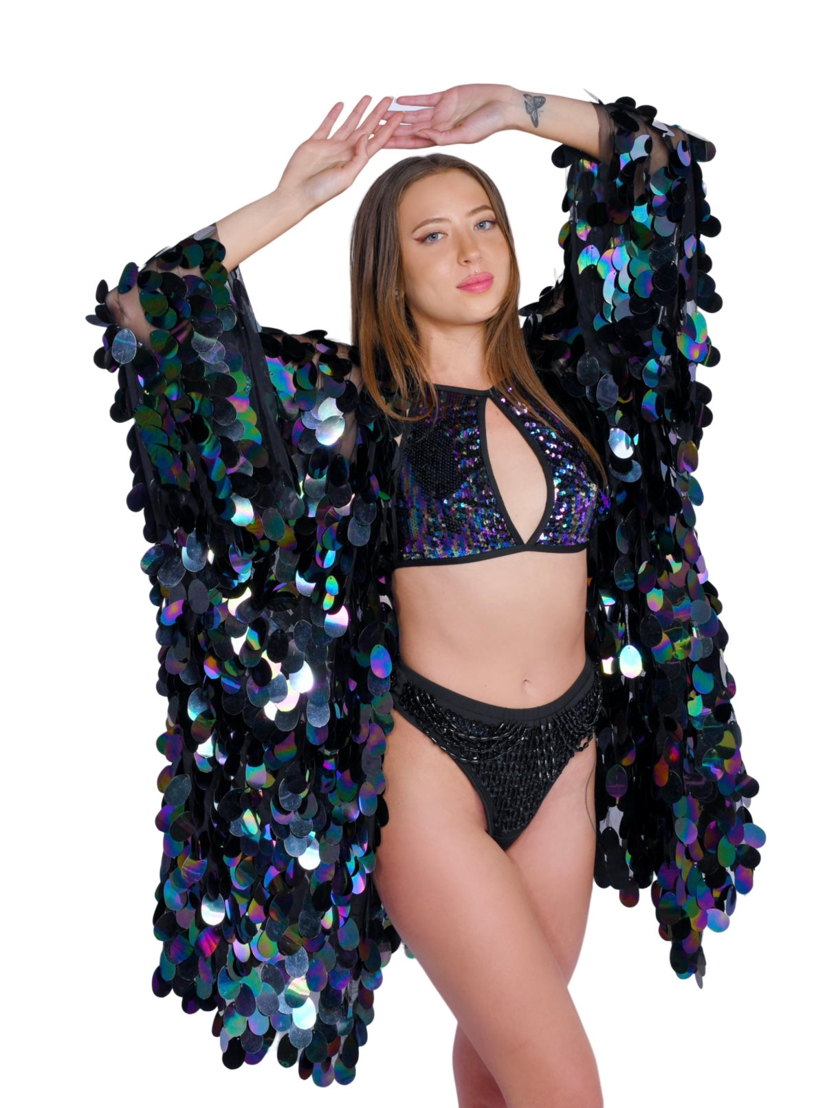Aura Unicorn Goddess Sequin Kimono
