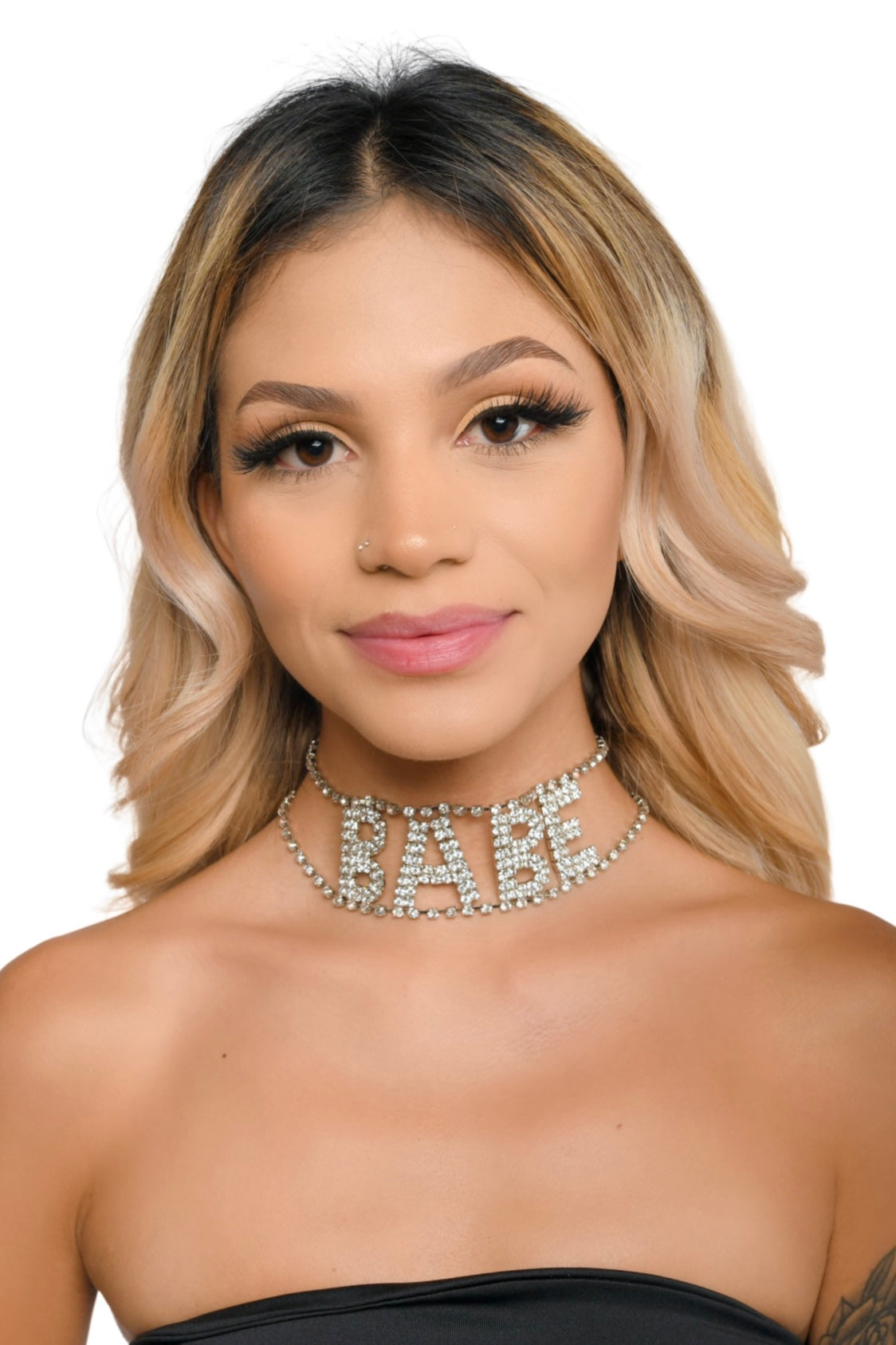 Babe Rhinestone Necklace