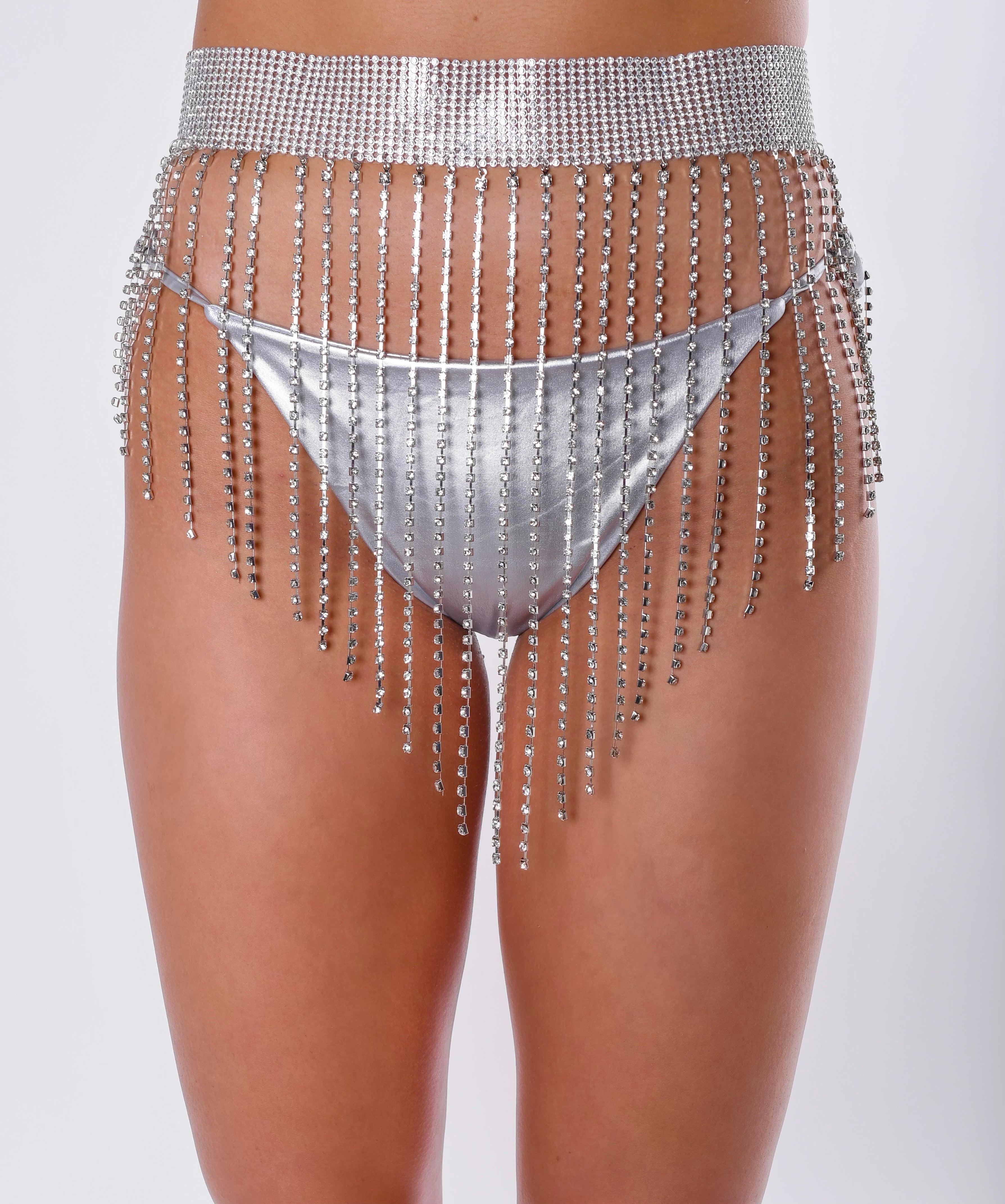 Diamond Flare Rhinestone Skirt