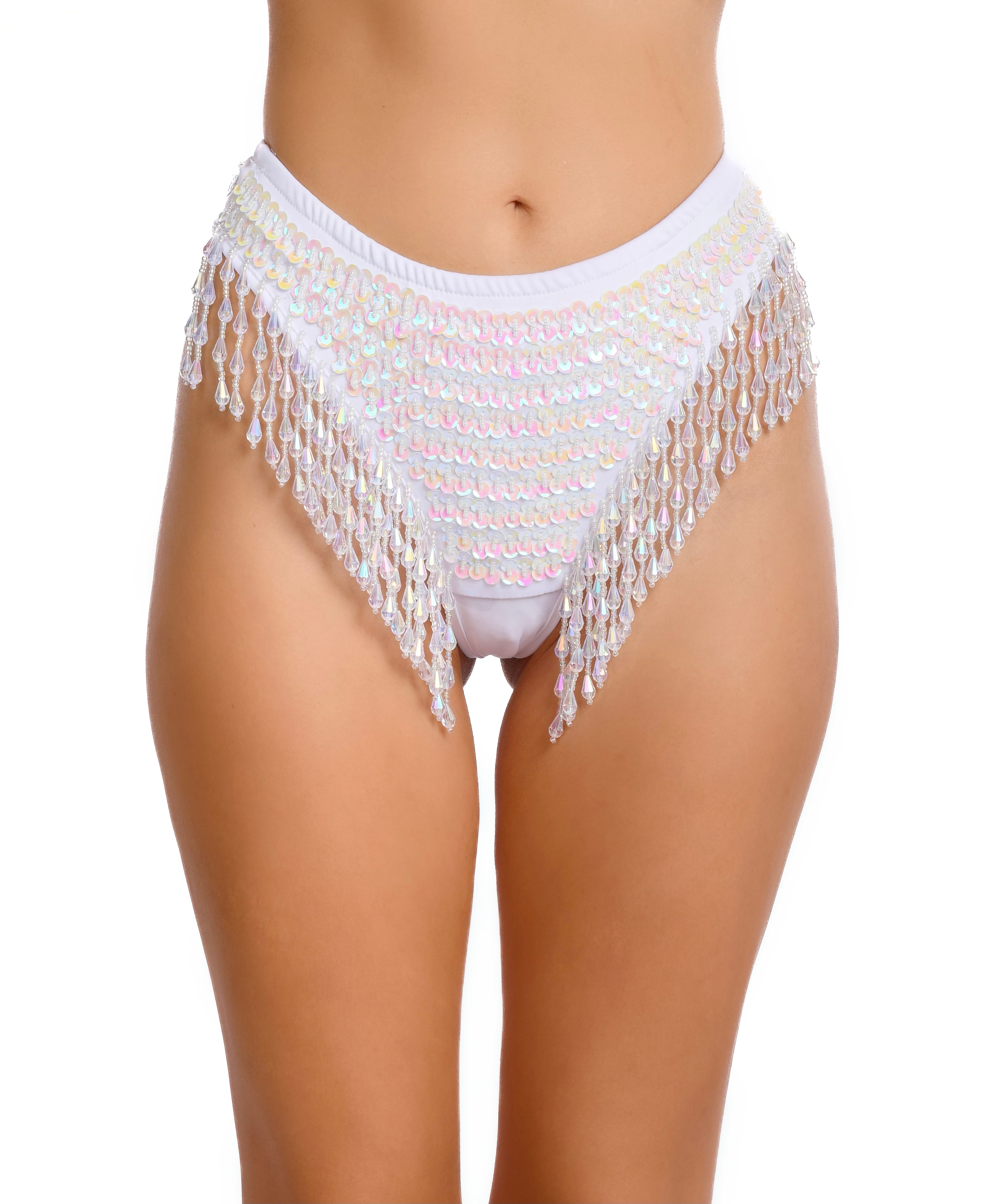 Hand Stitched Sequin Bottoms- Pearl