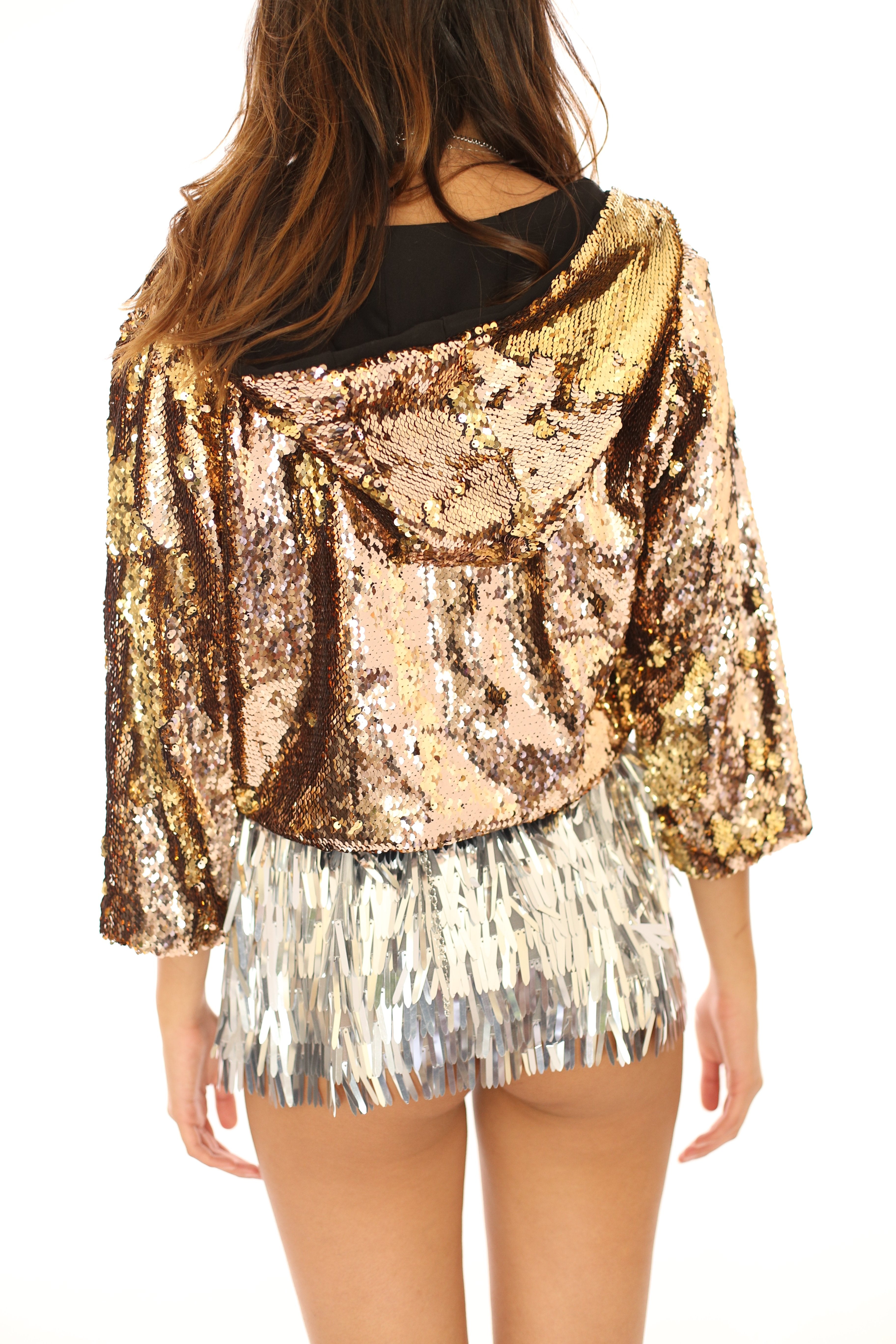 Reversible Sequin Jacket - Gold & Silver